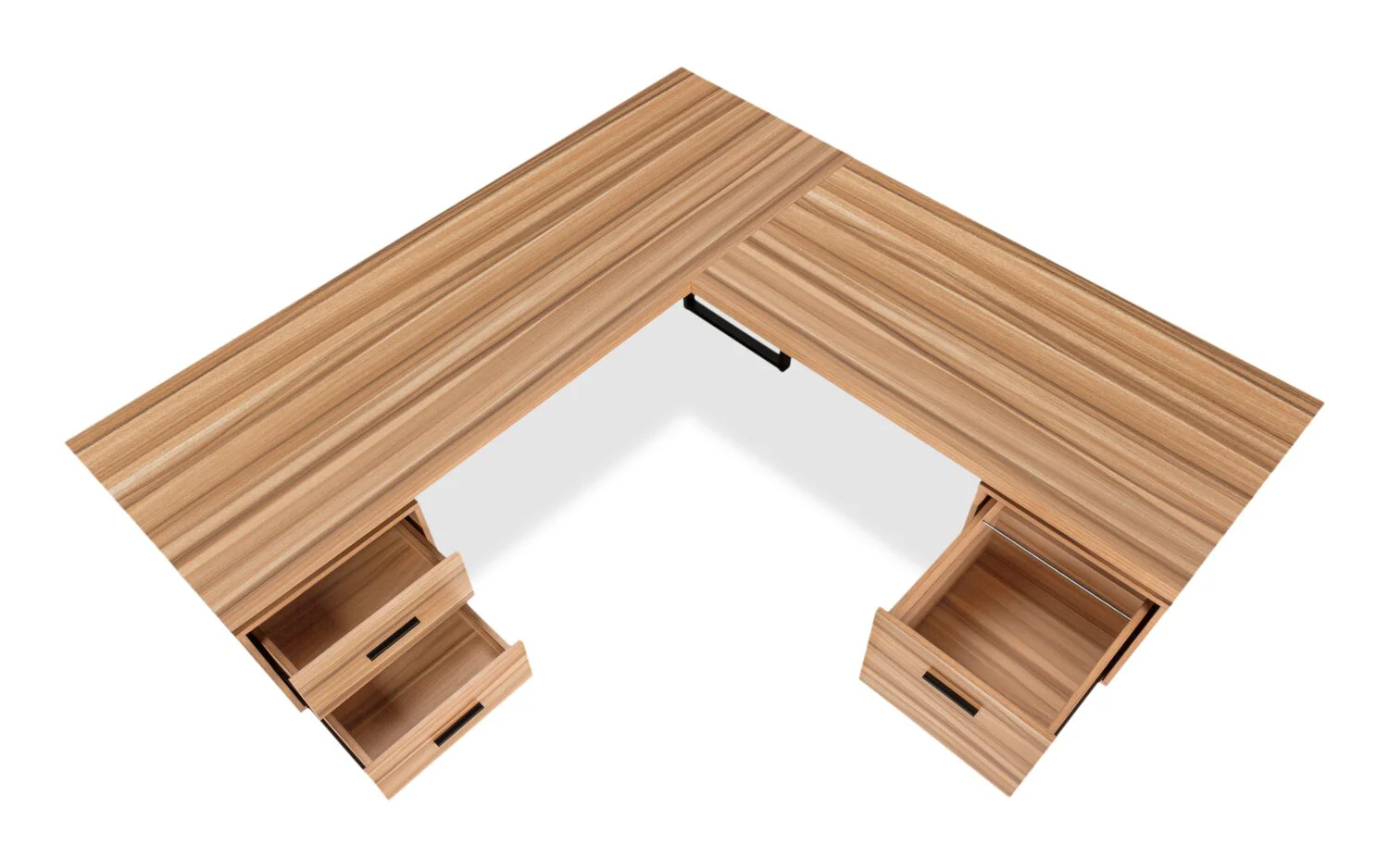 Segundo Reversible L-Shaped Corner Desk - Light Brown - Image 3