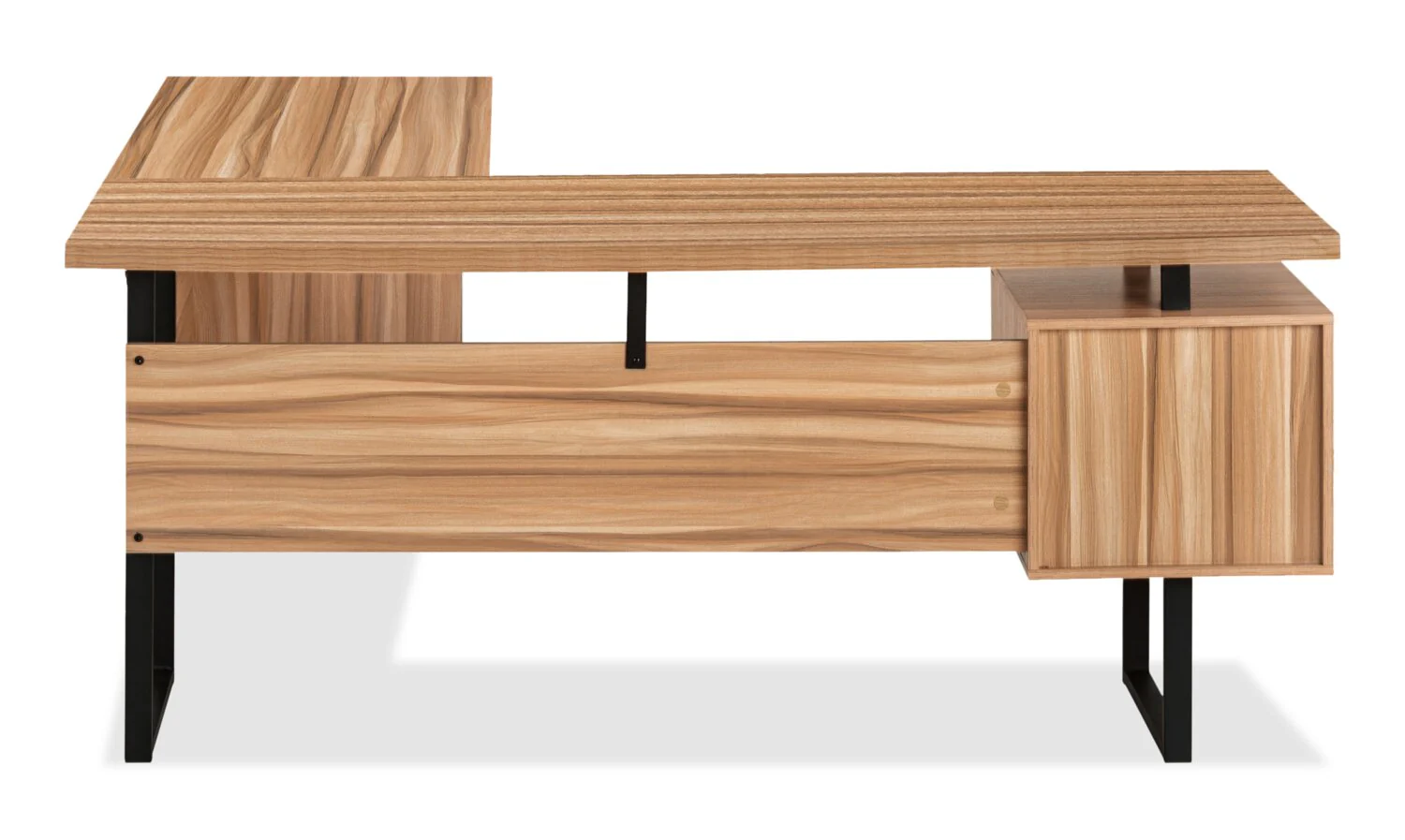 Segundo Reversible L-Shaped Corner Desk - Light Brown - Image 5