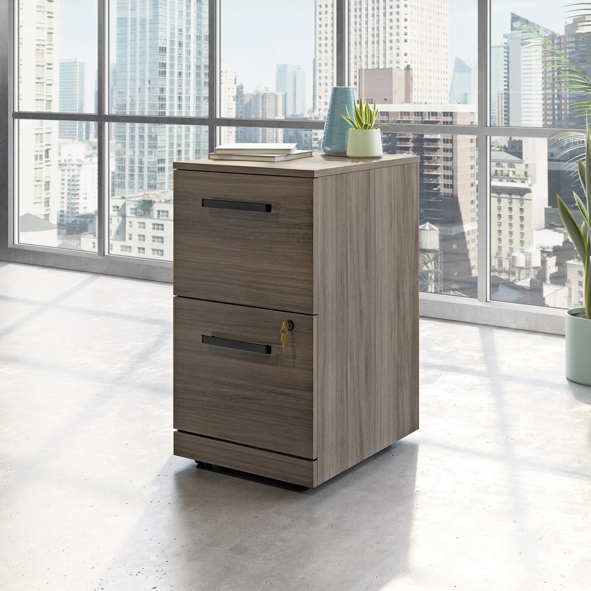 Sentinel Commercial Grade 2-Drawer Filing Cabinet - Hudson Elm - Image 6