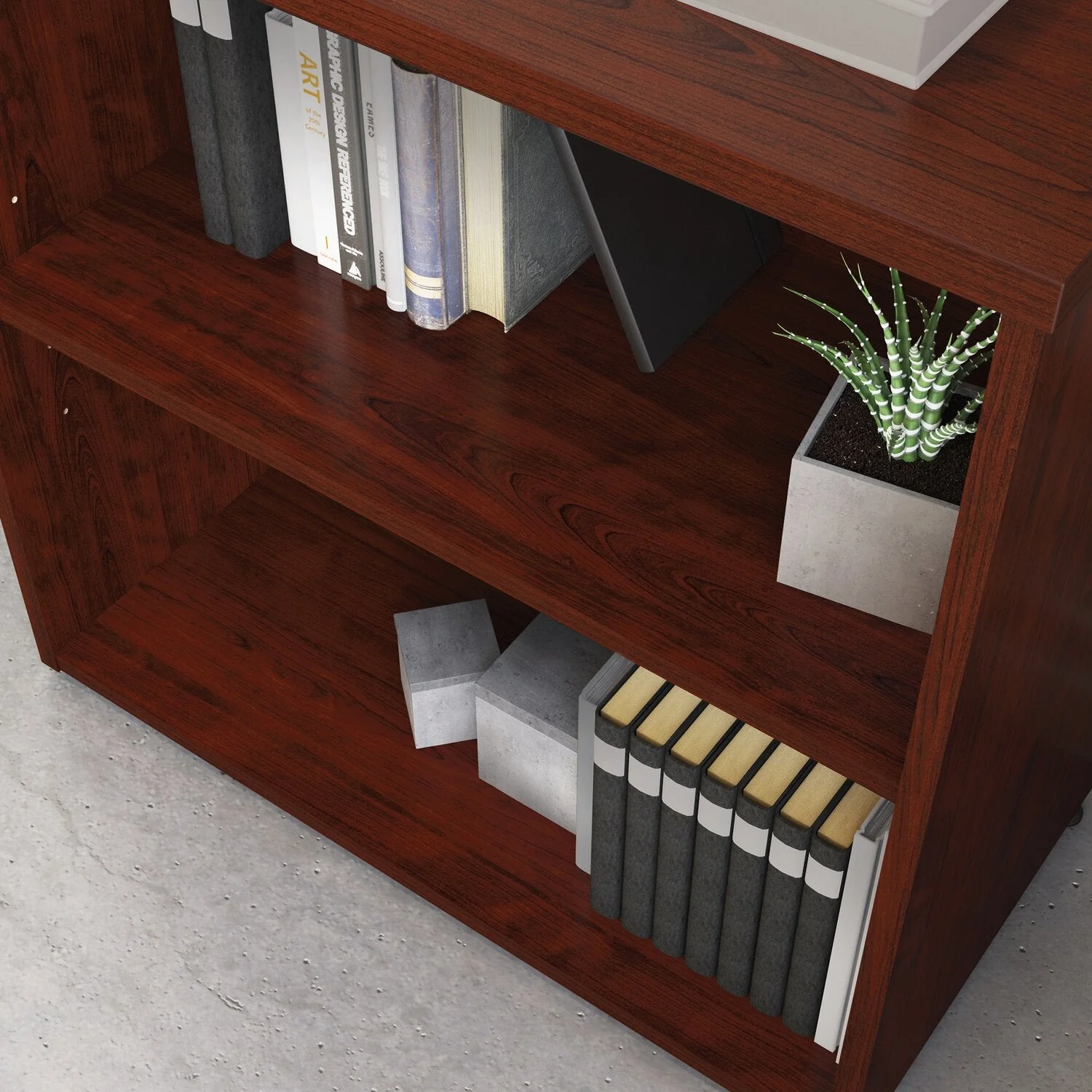 Sentinel Commercial Grade 2-Shelf Bookcase - Classic Cherry - Image 3