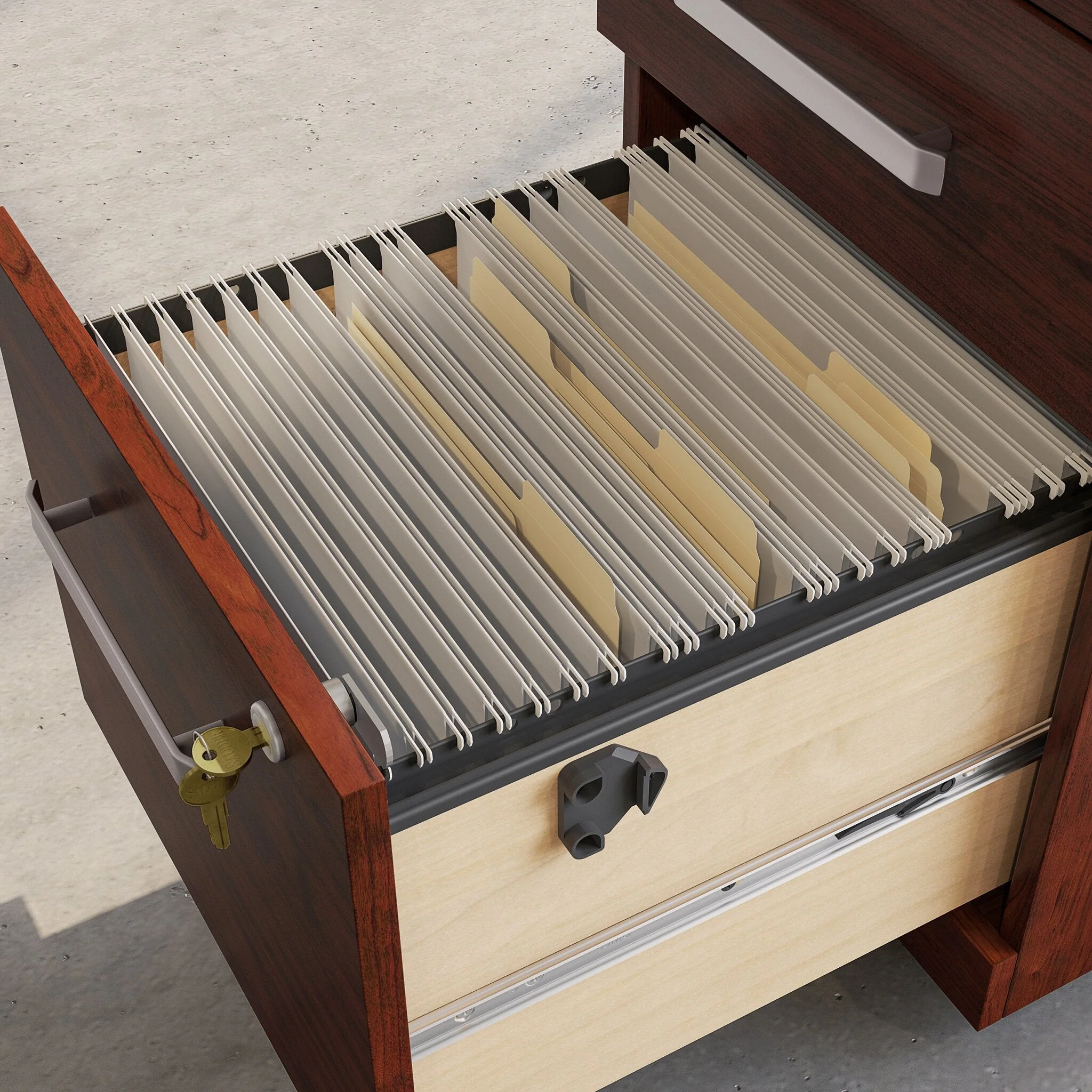 Sentinel Commercial Grade 3-Drawer Filing Cabinet - Classic Cherry - Image 2