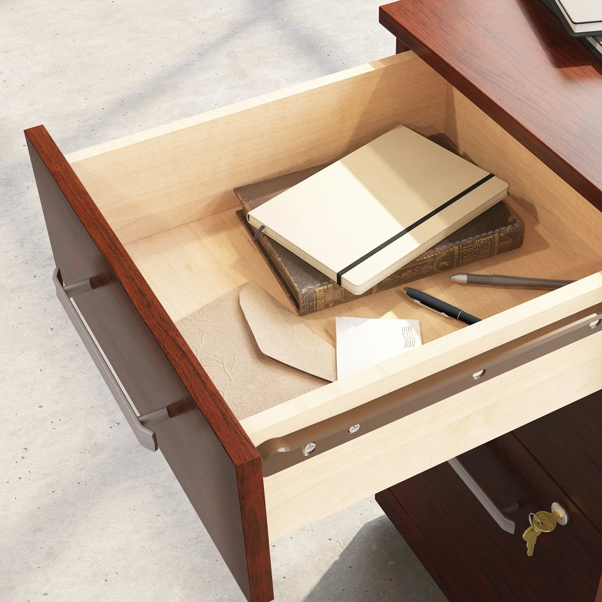 Sentinel Commercial Grade 3-Drawer Filing Cabinet - Classic Cherry - Image 3