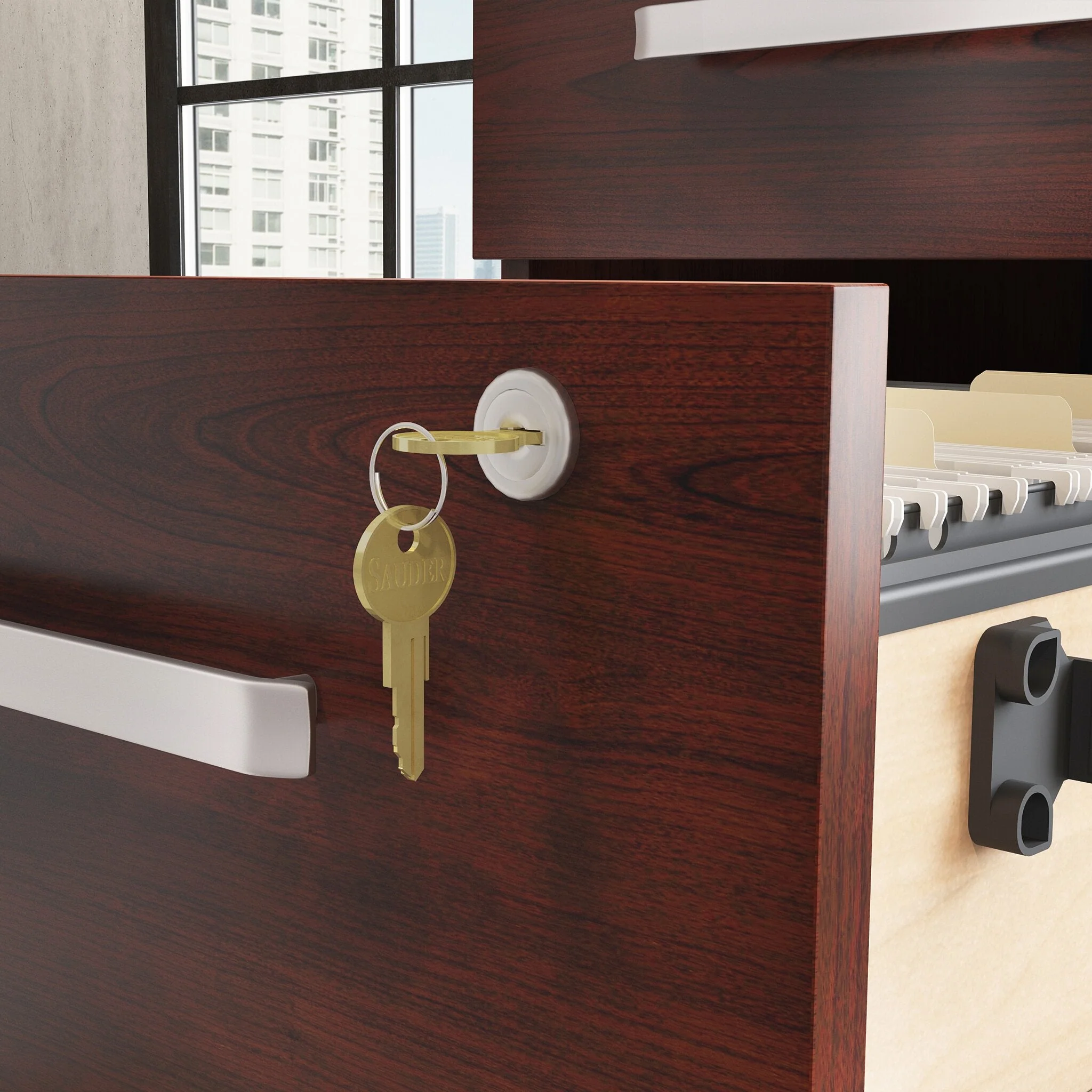 Sentinel Commercial Grade 3-Drawer Filing Cabinet - Classic Cherry - Image 6