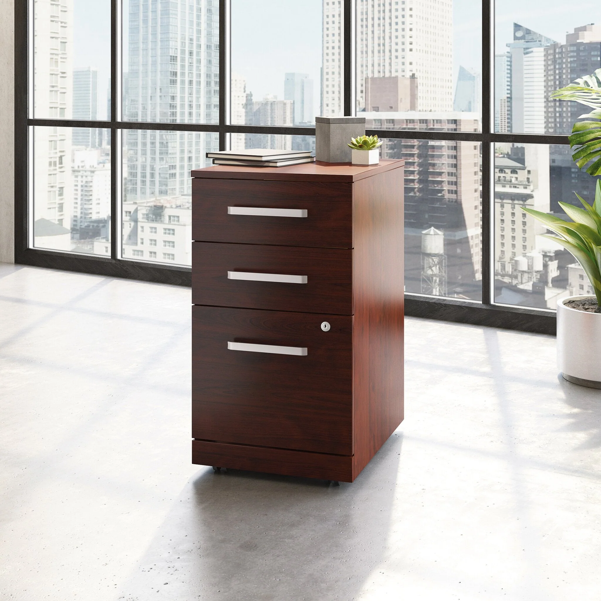 Sentinel Commercial Grade 3-Drawer Filing Cabinet - Classic Cherry - Image 7