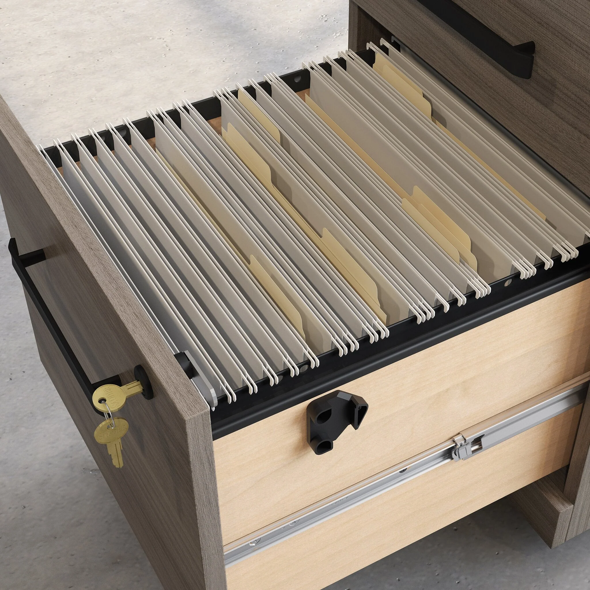 Sentinel Commercial Grade 3-Drawer Filing Cabinet - Hudson Elm - Image 2