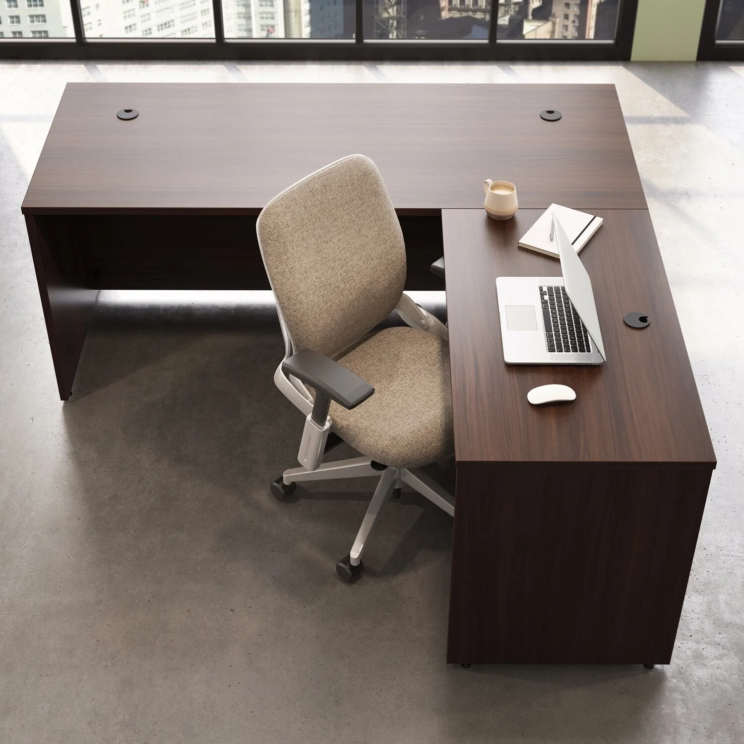 Sentinel Commercial Grade 42" Desk Return - Noble Elm - Image 3