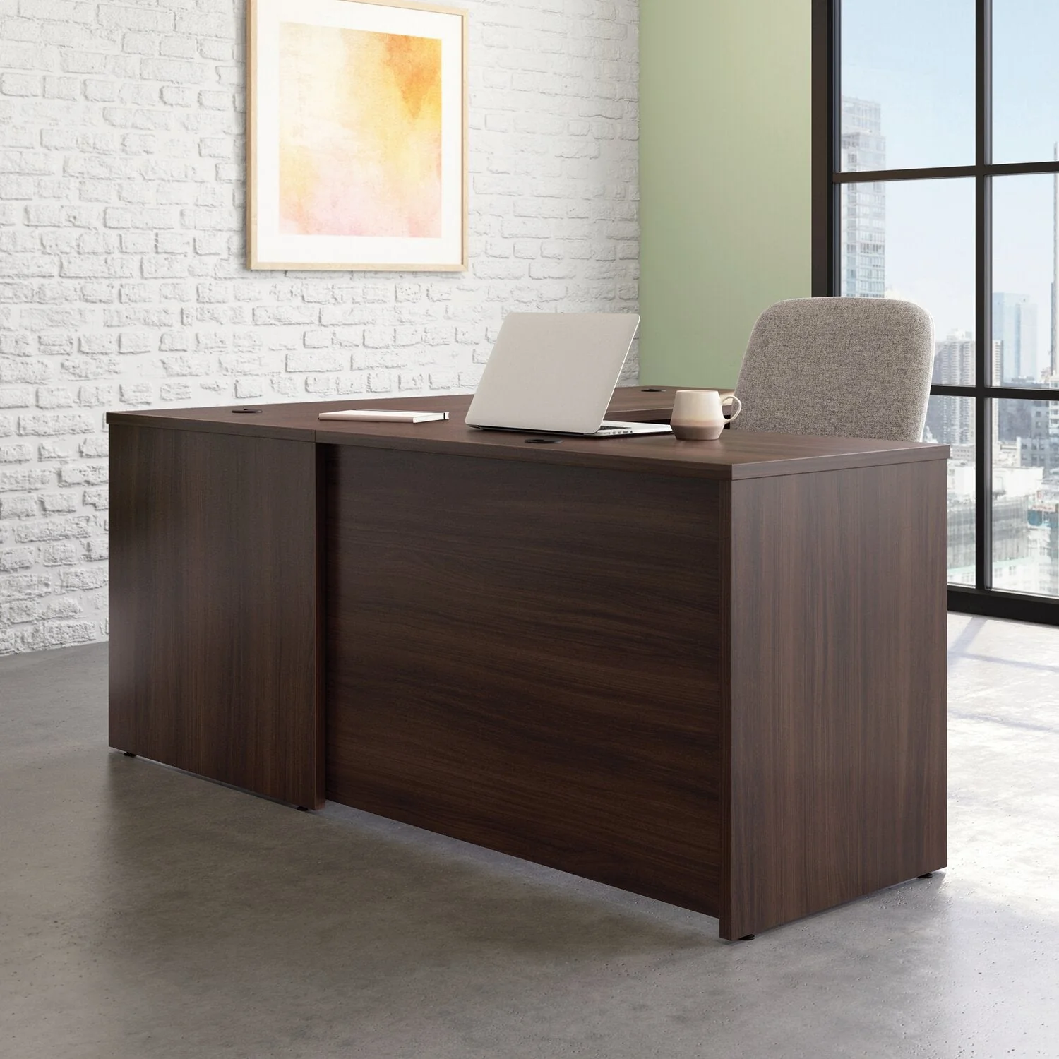 Sentinel Commercial Grade 42" Desk Return - Noble Elm - Image 5