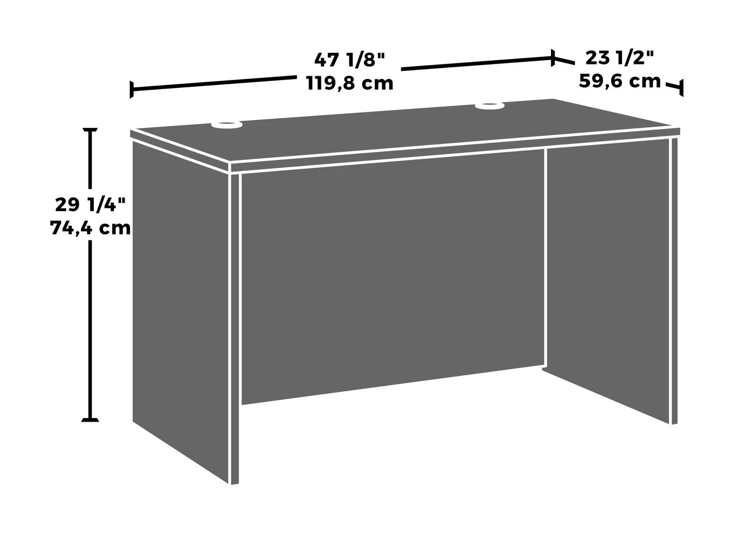 Sentinel Commercial Grade 48" x 24" Desk - Classic Cherry - Image 10