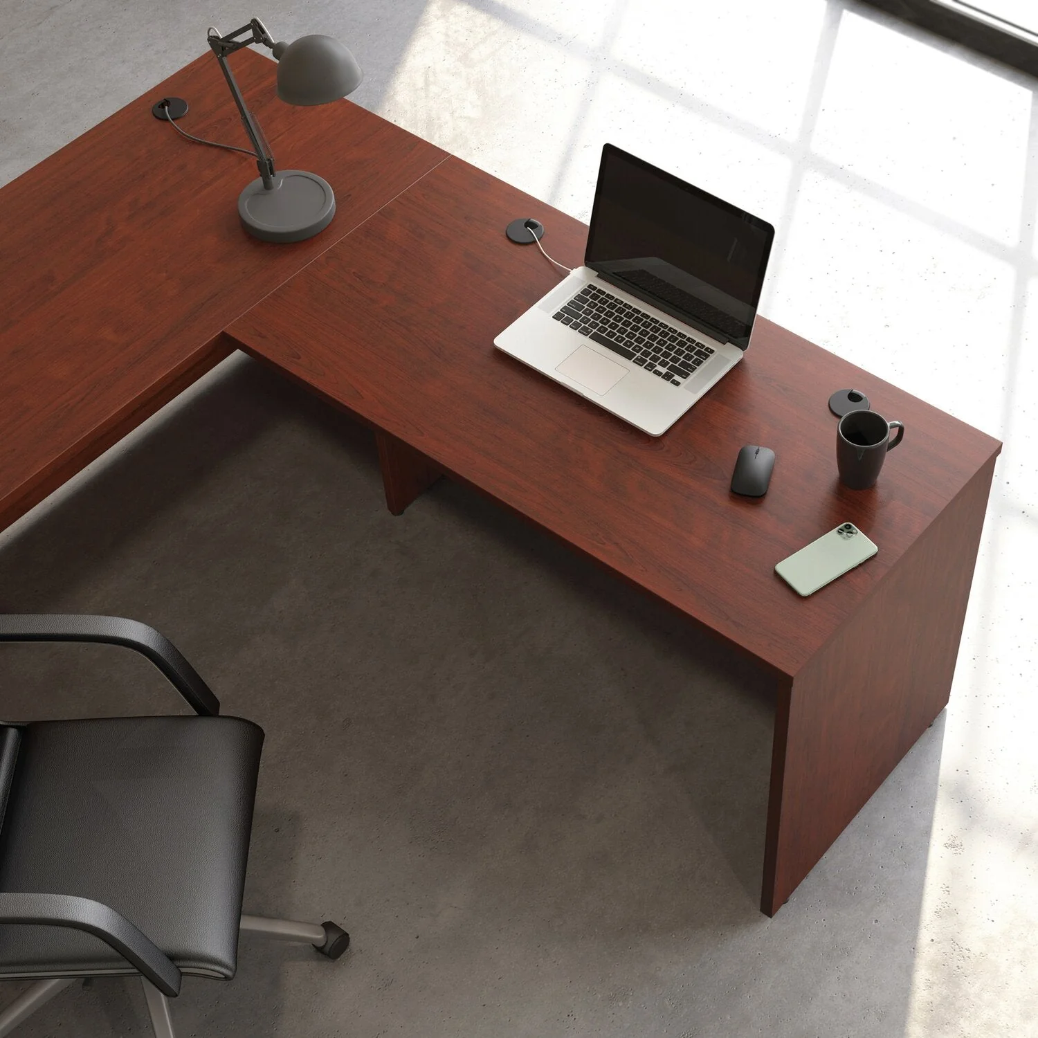 Sentinel Commercial Grade 48" x 24" Desk - Classic Cherry - Image 4