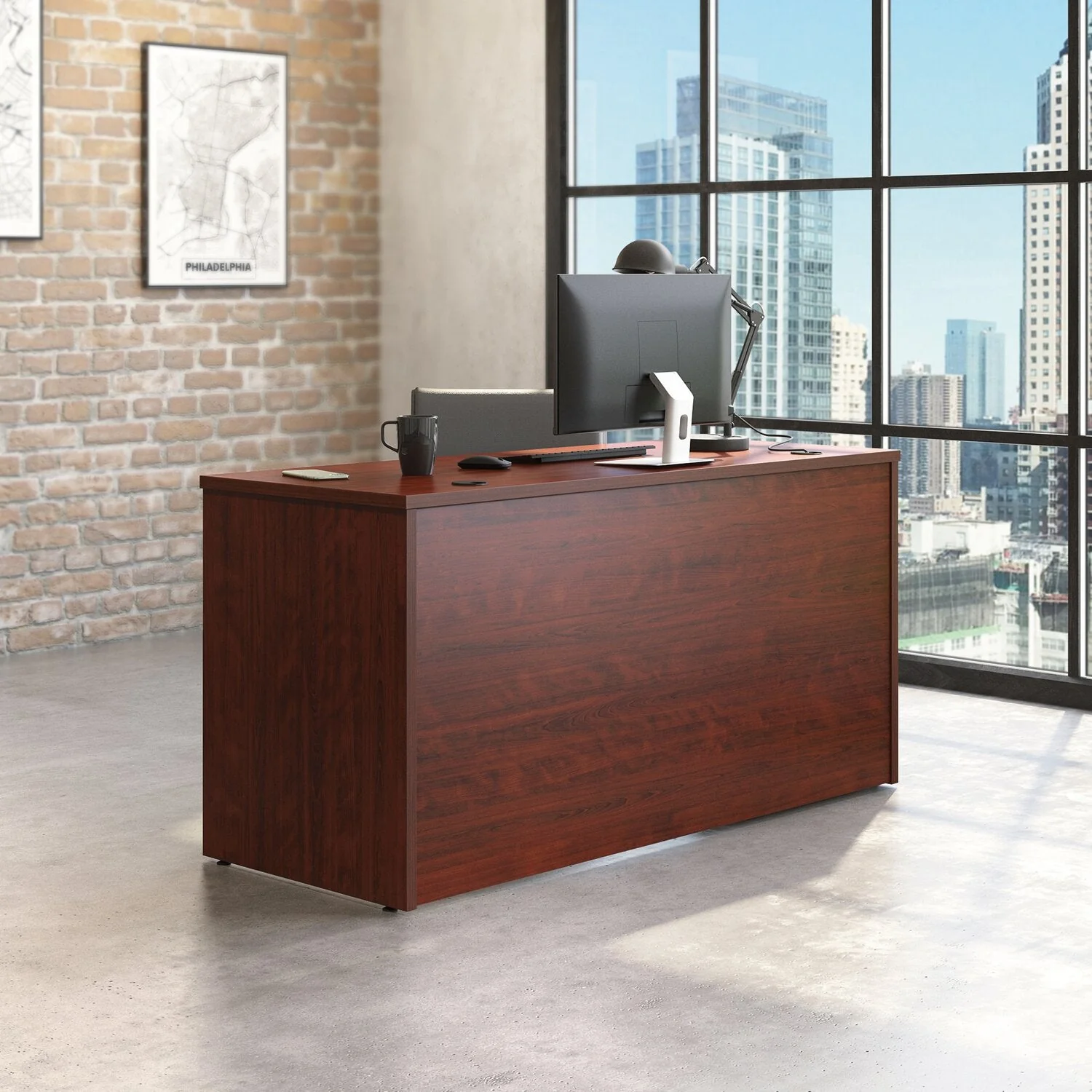 Sentinel Commercial Grade 60" x 24" Desk - Classic Cherry - Image 2