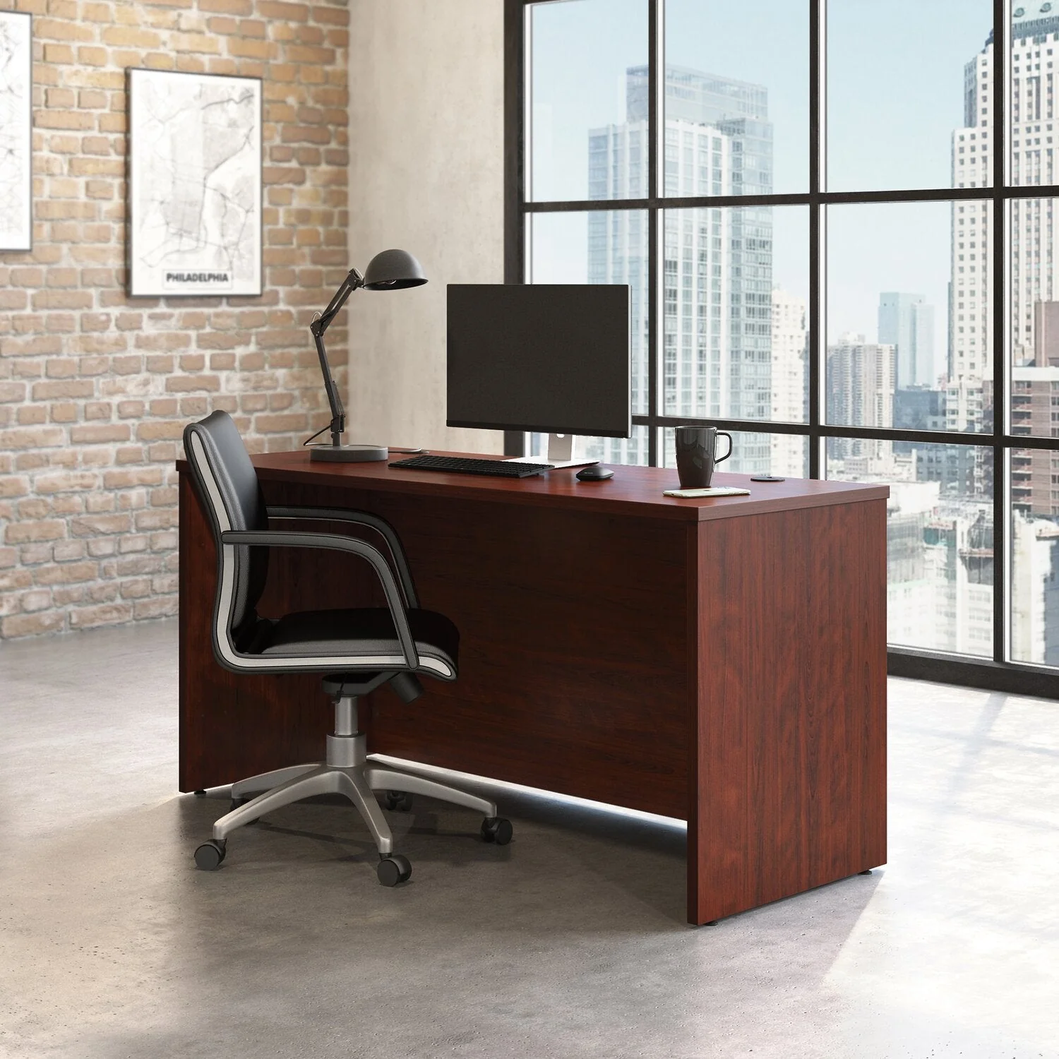 Sentinel Commercial Grade 60" x 24" Desk - Classic Cherry - Image 3