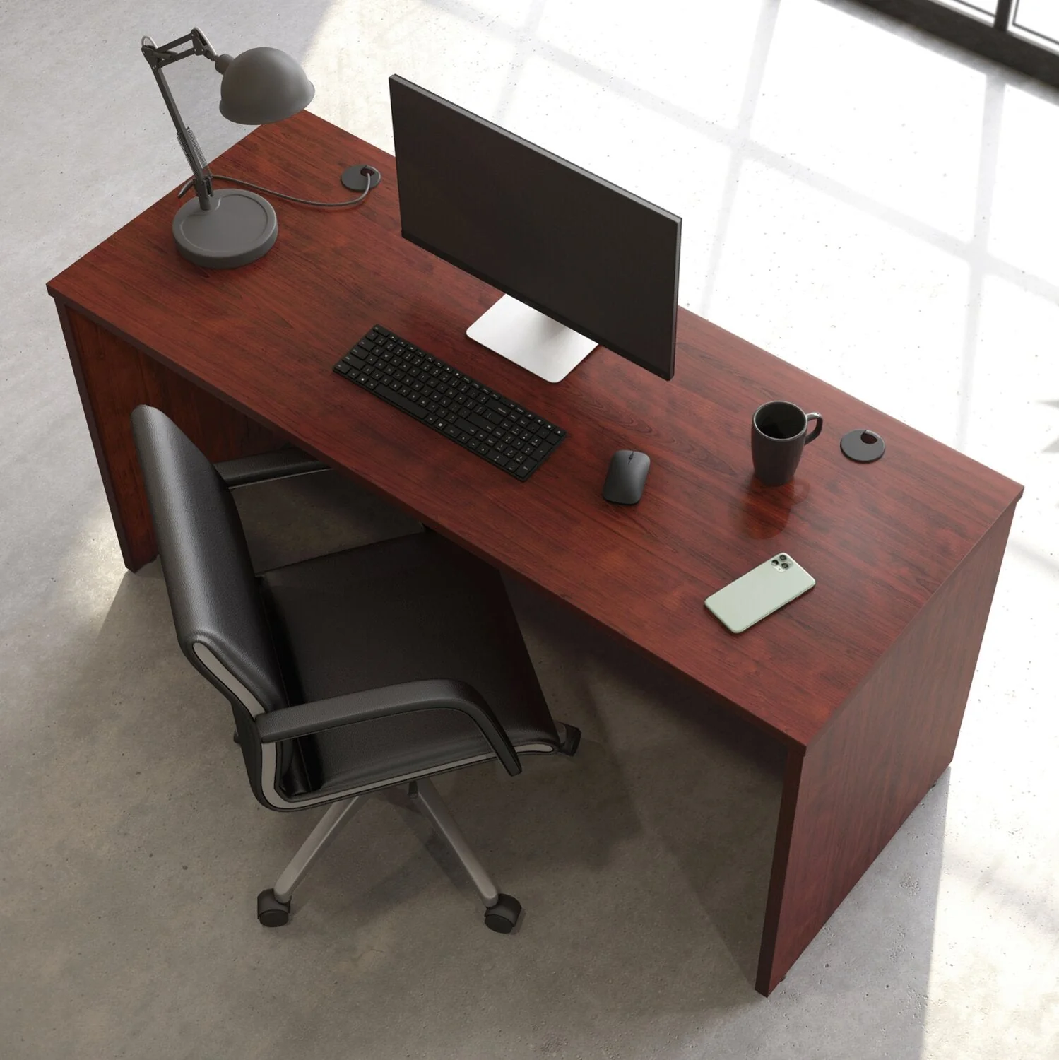 Sentinel Commercial Grade 60" x 24" Desk - Classic Cherry - Image 4