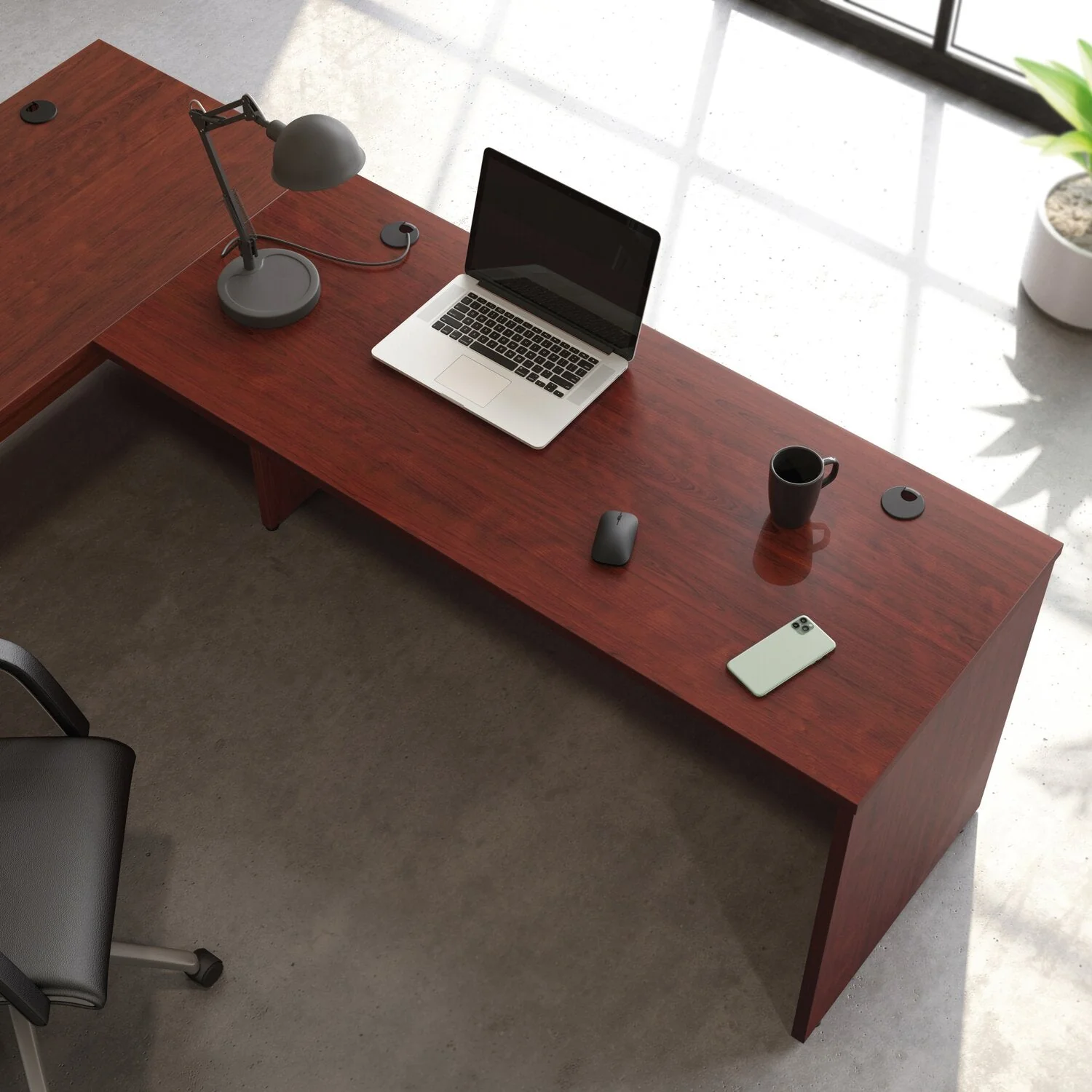 Sentinel Commercial Grade 60" x 24" Desk - Classic Cherry - Image 8