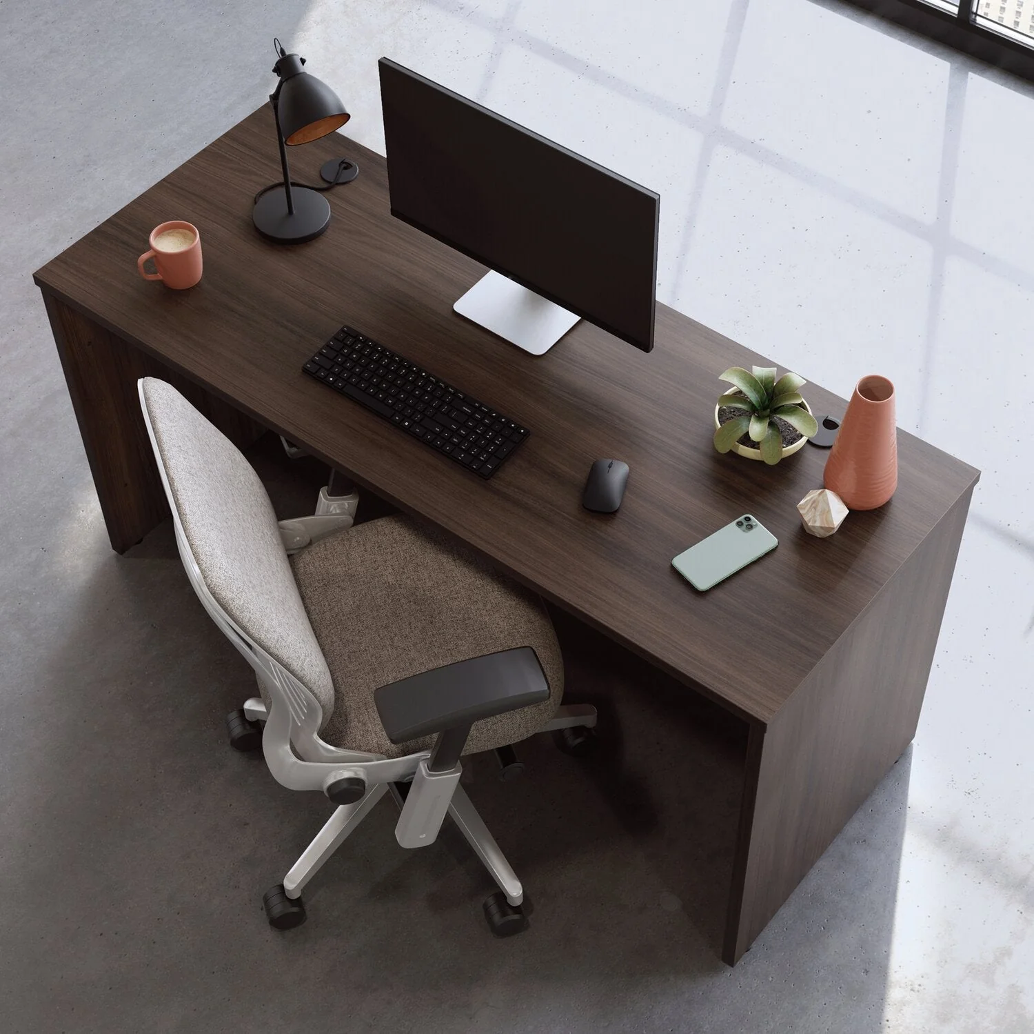 Sentinel Commercial Grade 60" x 24" Desk - Noble Elm - Image 2