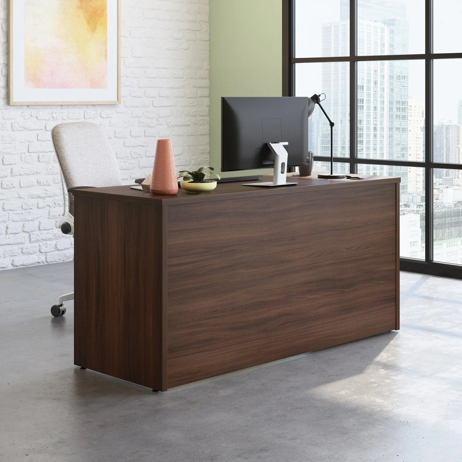 Sentinel Commercial Grade 60" x 24" Desk - Noble Elm - Image 3