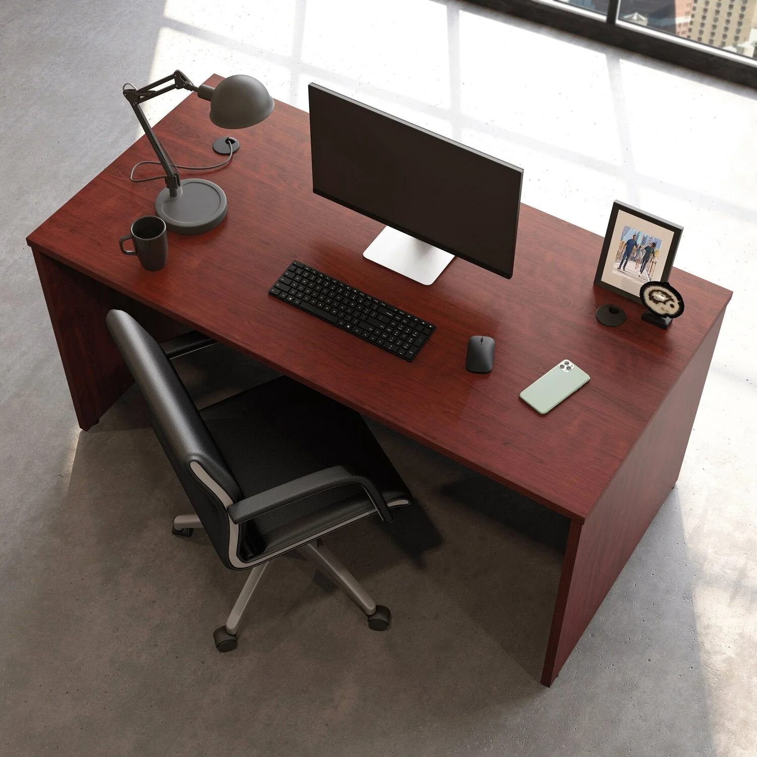 Sentinel Commercial Grade 60" x 30" Desk - Classic Cherry - Image 3