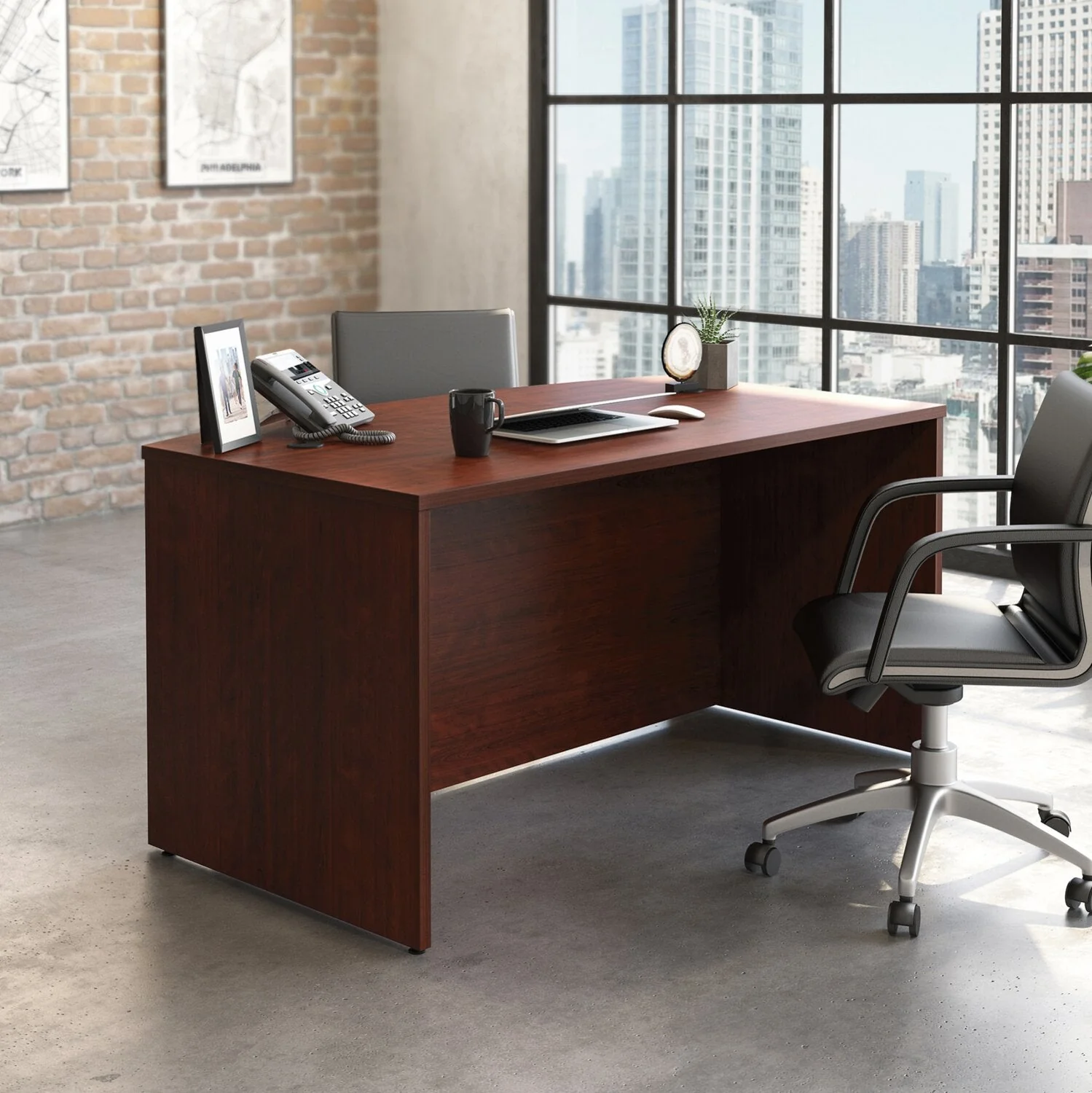 Sentinel Commercial Grade 60" x 36" Desk - Classic Cherry - Image 3