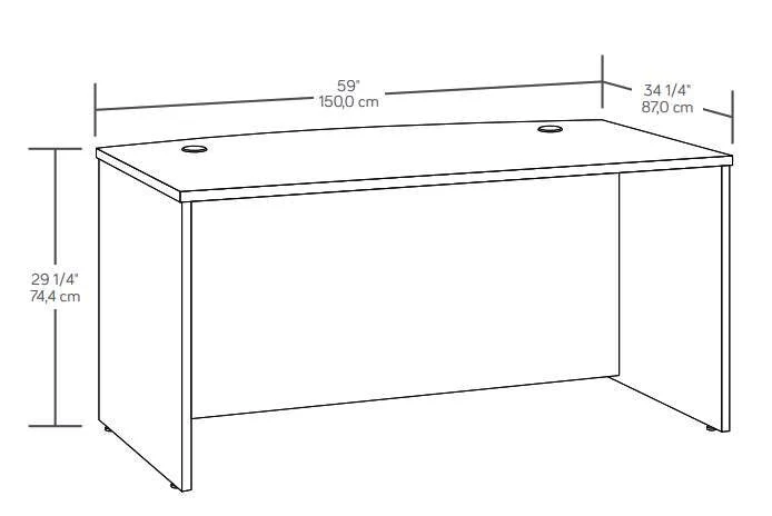 Sentinel Commercial Grade 60" x 36" Desk - Hudson Elm - Image 9