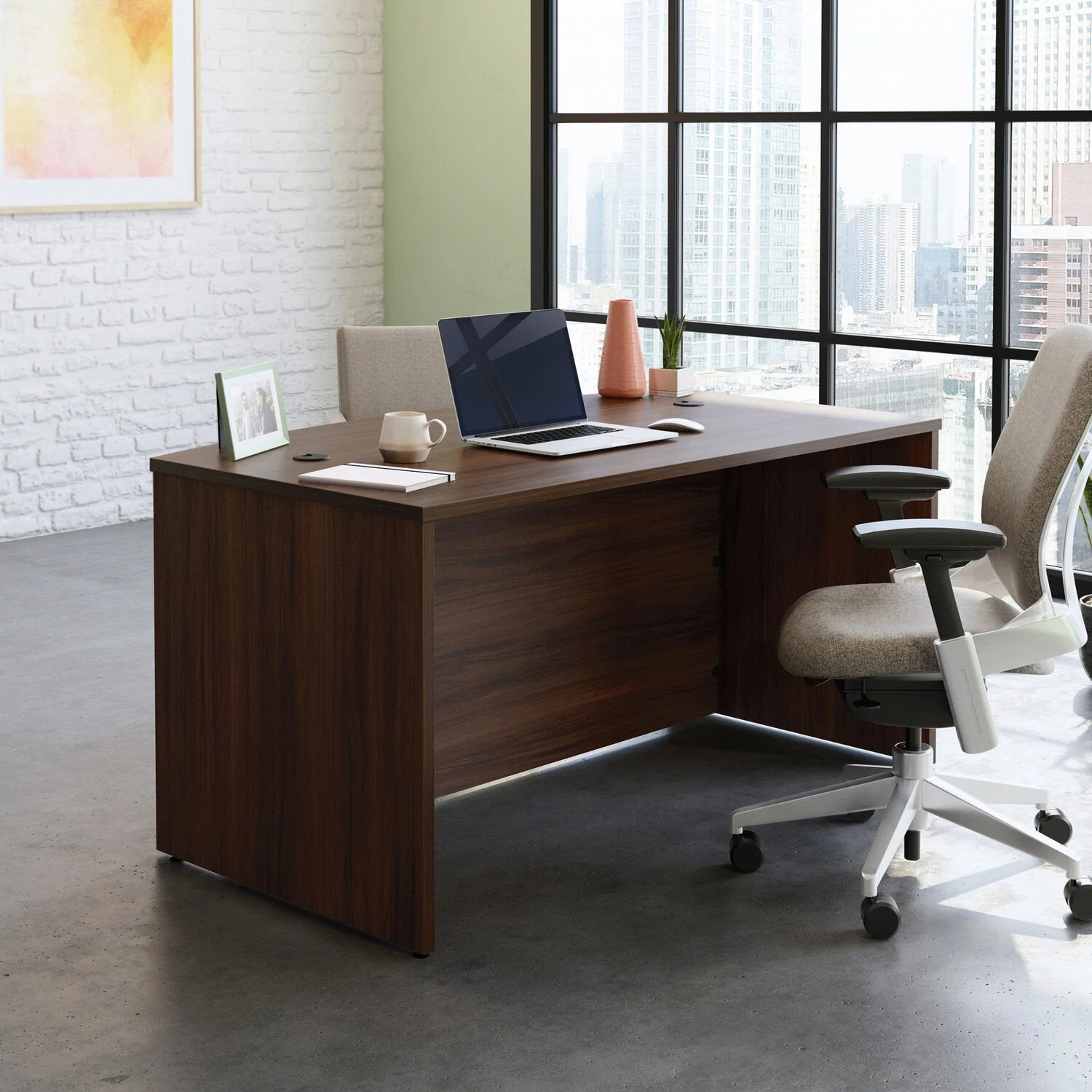 Sentinel Commercial Grade 60" x 36" Desk - Noble Elm - Image 3