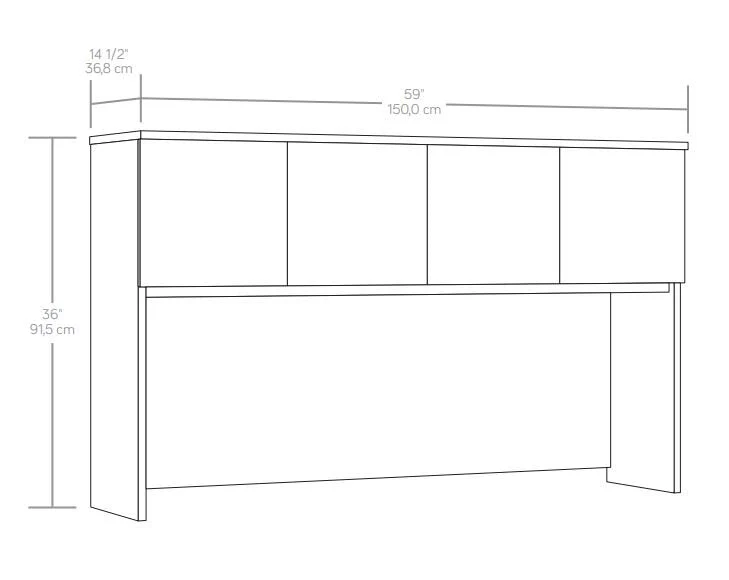 Sentinel Commercial Grade 60" x 36" Hutch - Classic Cherry - Image 7