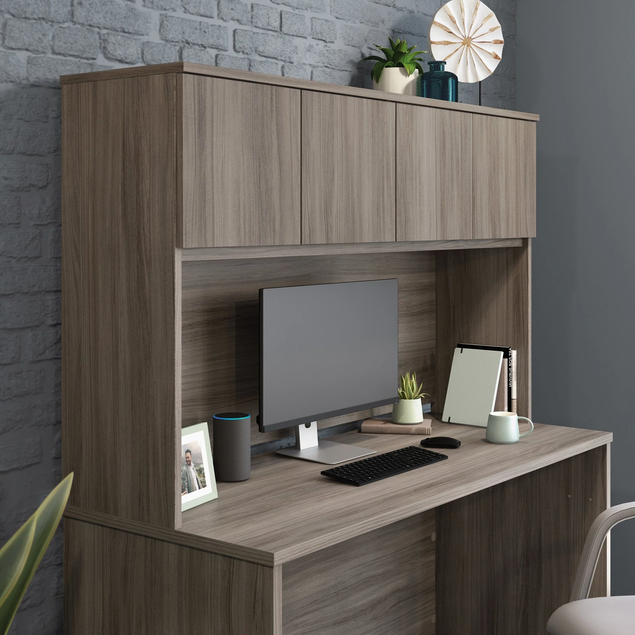 Sentinel Commercial Grade 60" x 36" Hutch - Hudson Elm - Image 6