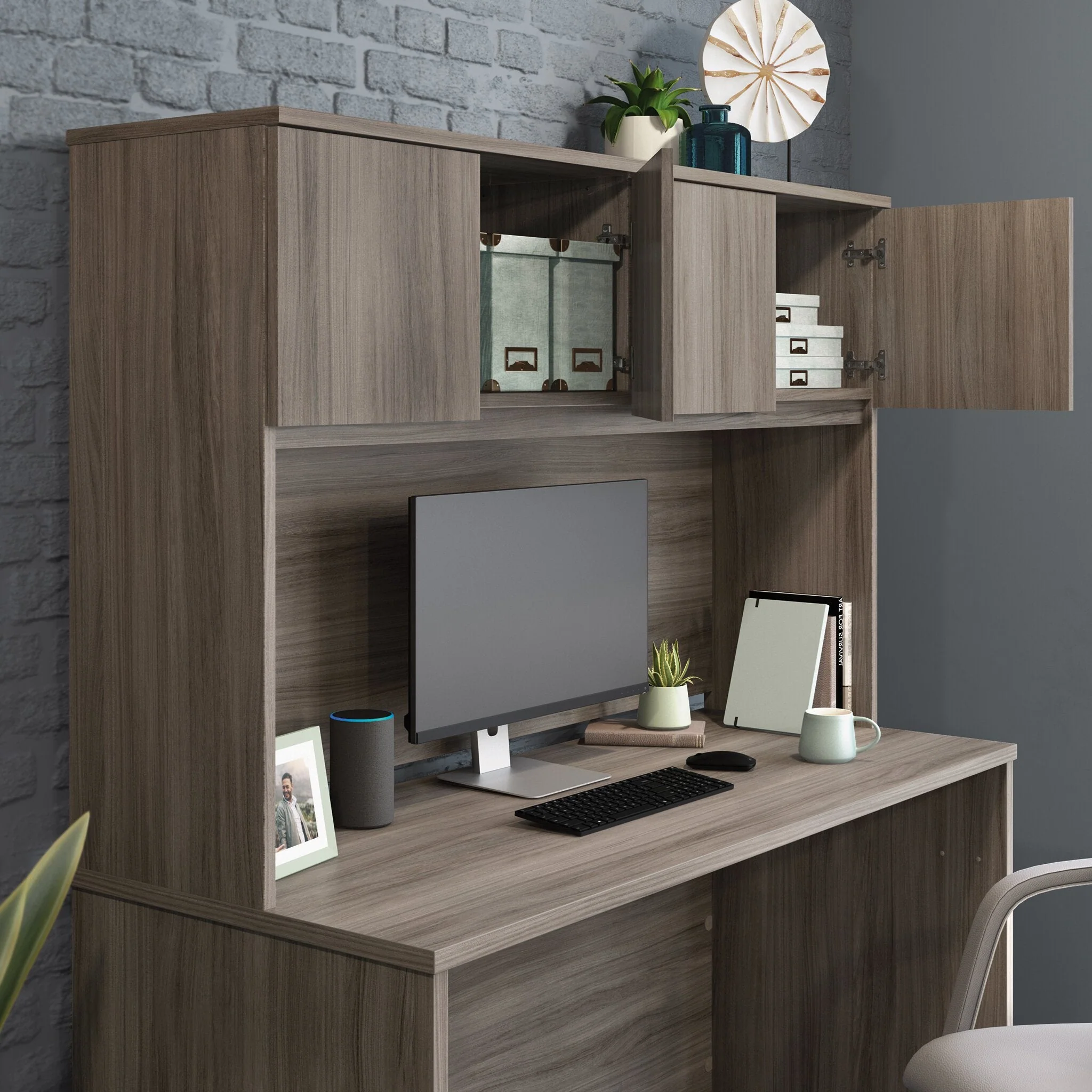 Sentinel Commercial Grade 60" x 36" Hutch - Hudson Elm - Image 7