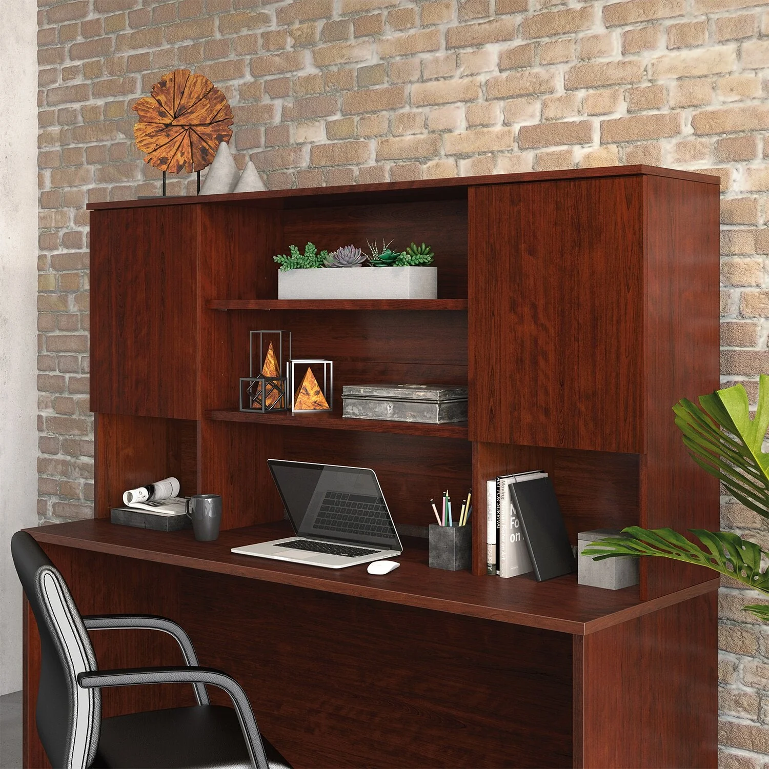 Sentinel Commercial Grade 72" Storage Hutch - Classic Cherry - Image 6