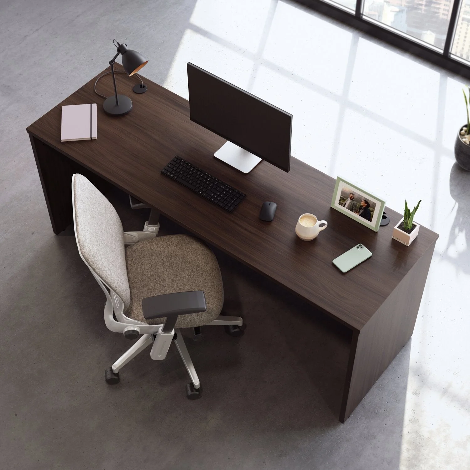 Sentinel Commercial Grade 72" x 24" Desk - Noble Elm - Image 2