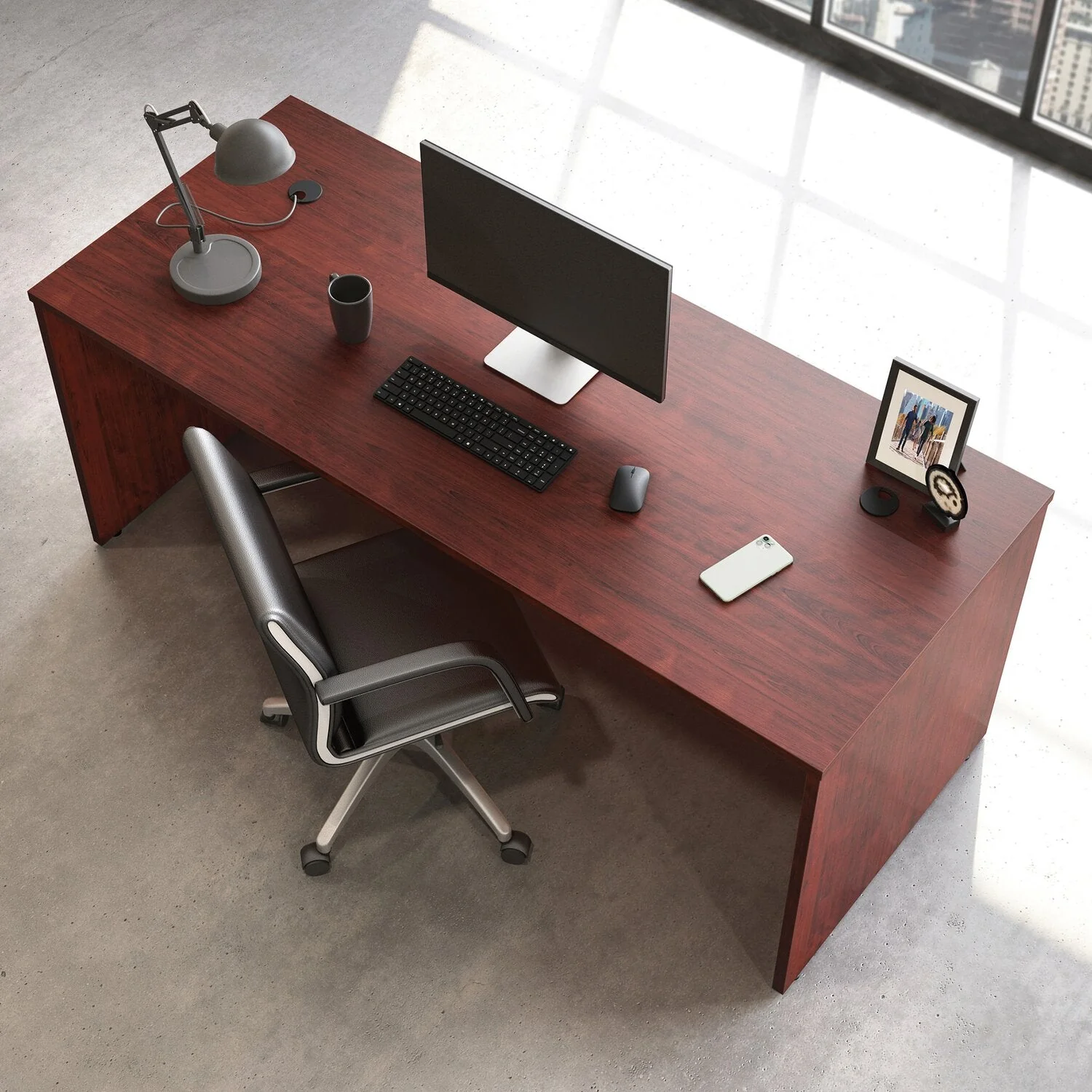 Sentinel Commercial Grade 72" x 30" Desk - Classic Cherry - Image 3