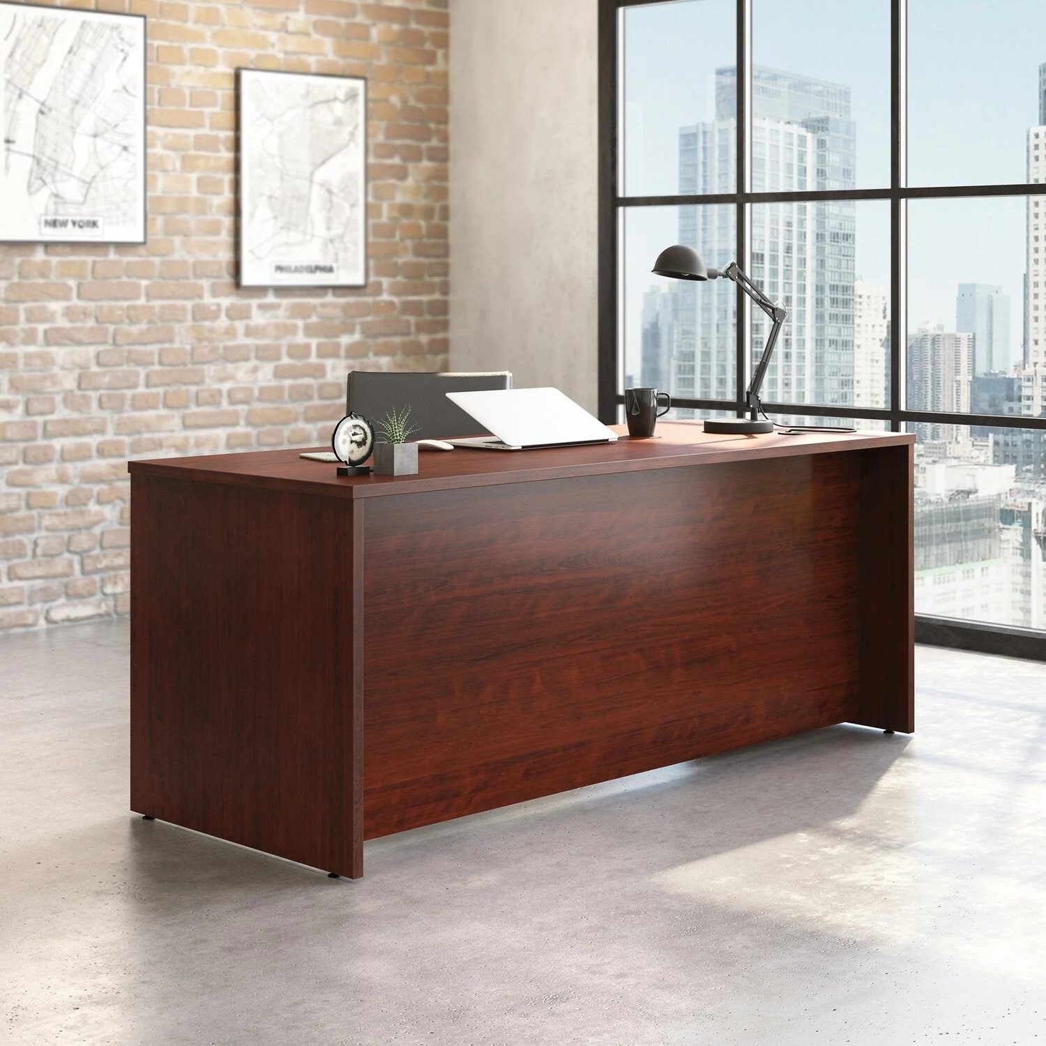 Sentinel Commercial Grade 72" x 30" Desk - Classic Cherry - Image 4