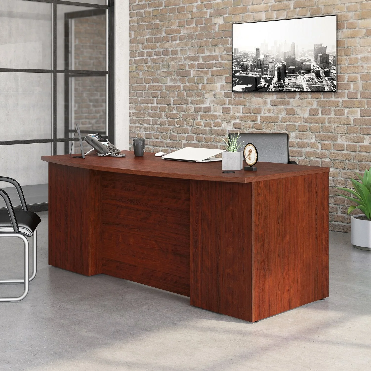 Sentinel Commercial Grade 72" x 36" Desk - Classic Cherry - Image 6