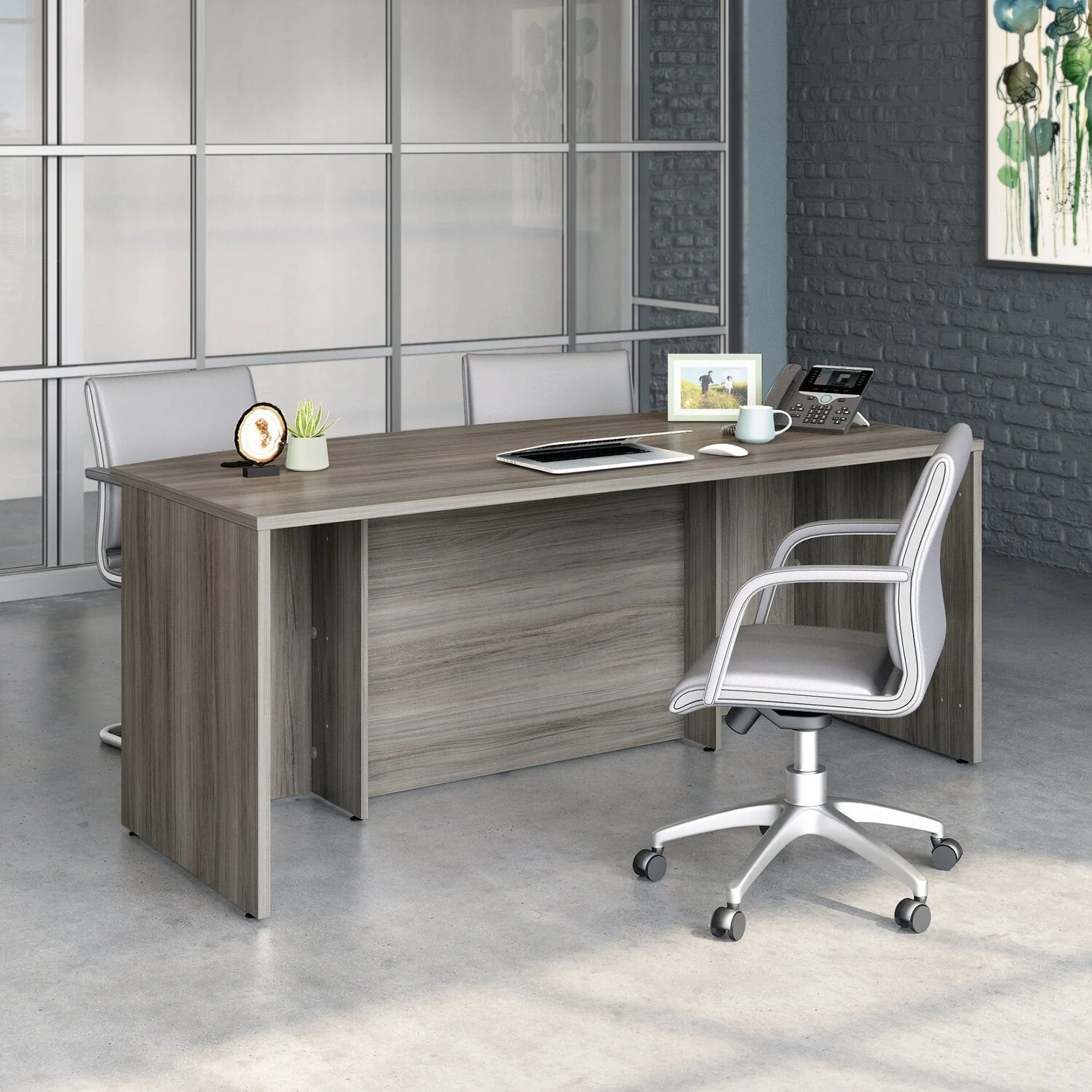 Sentinel Commercial Grade 72" x 36" Desk - Hudson Elm - Image 5