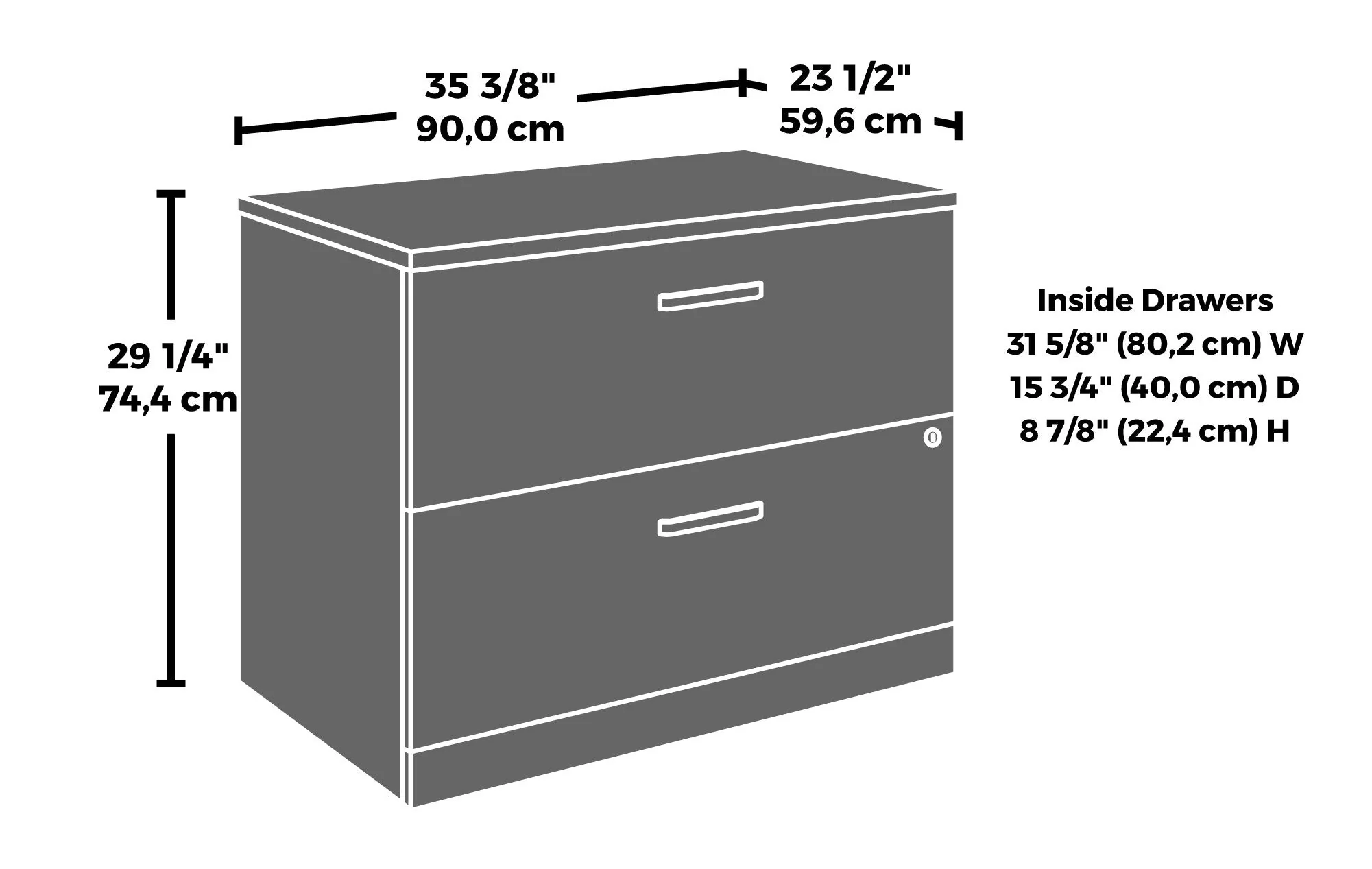 Sentinel Commercial Grade Lateral Filing Cabinet - Classic Cherry - Image 9