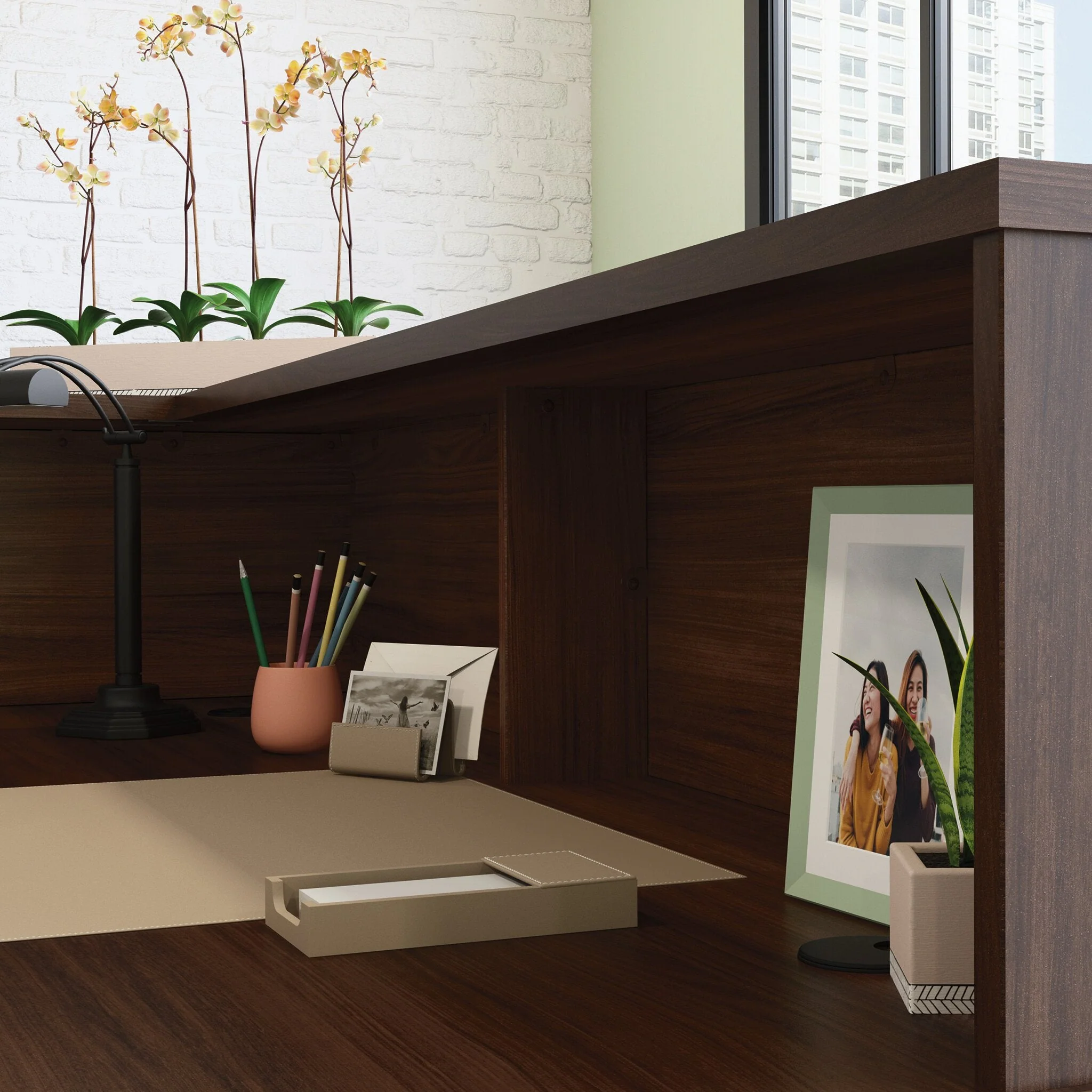 Sentinel Commercial Grade Reception Hutch - Noble Elm - Image 2