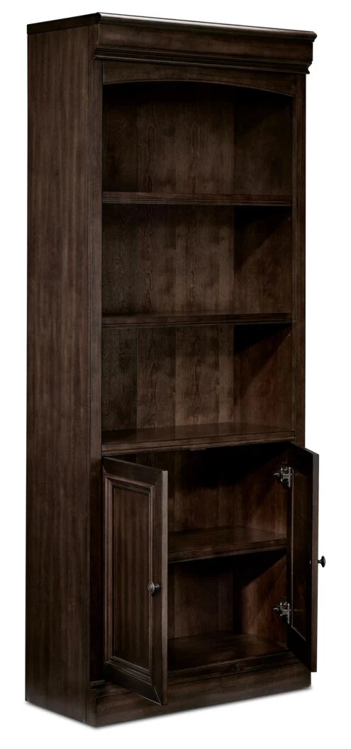 Shane 2 Door Bookcase - Tuscany Brown - Image 2