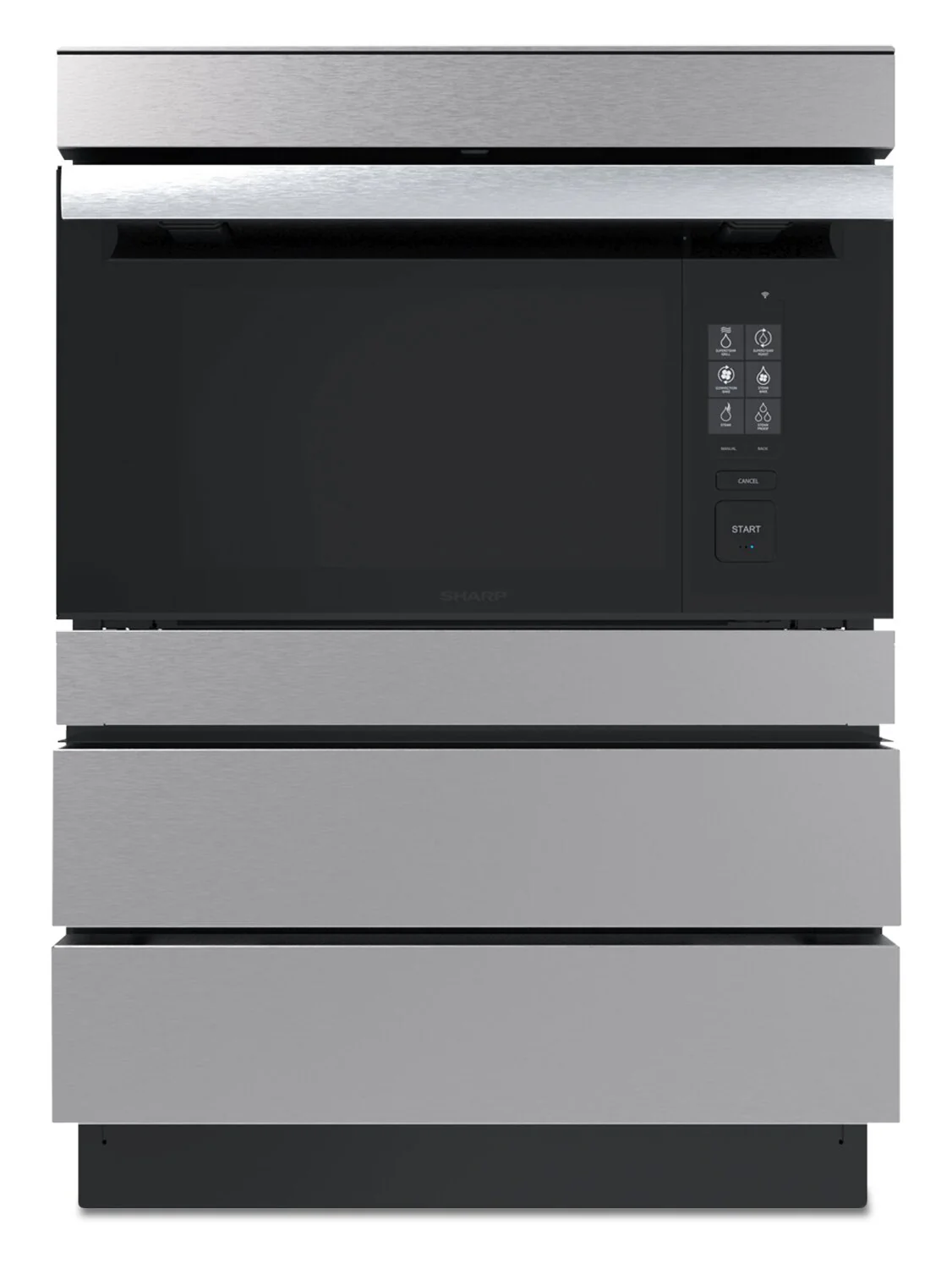 Sharp 24" Under- Counter Microwave Drawer Oven Pedestal - SKCD24U0GS - Image 2