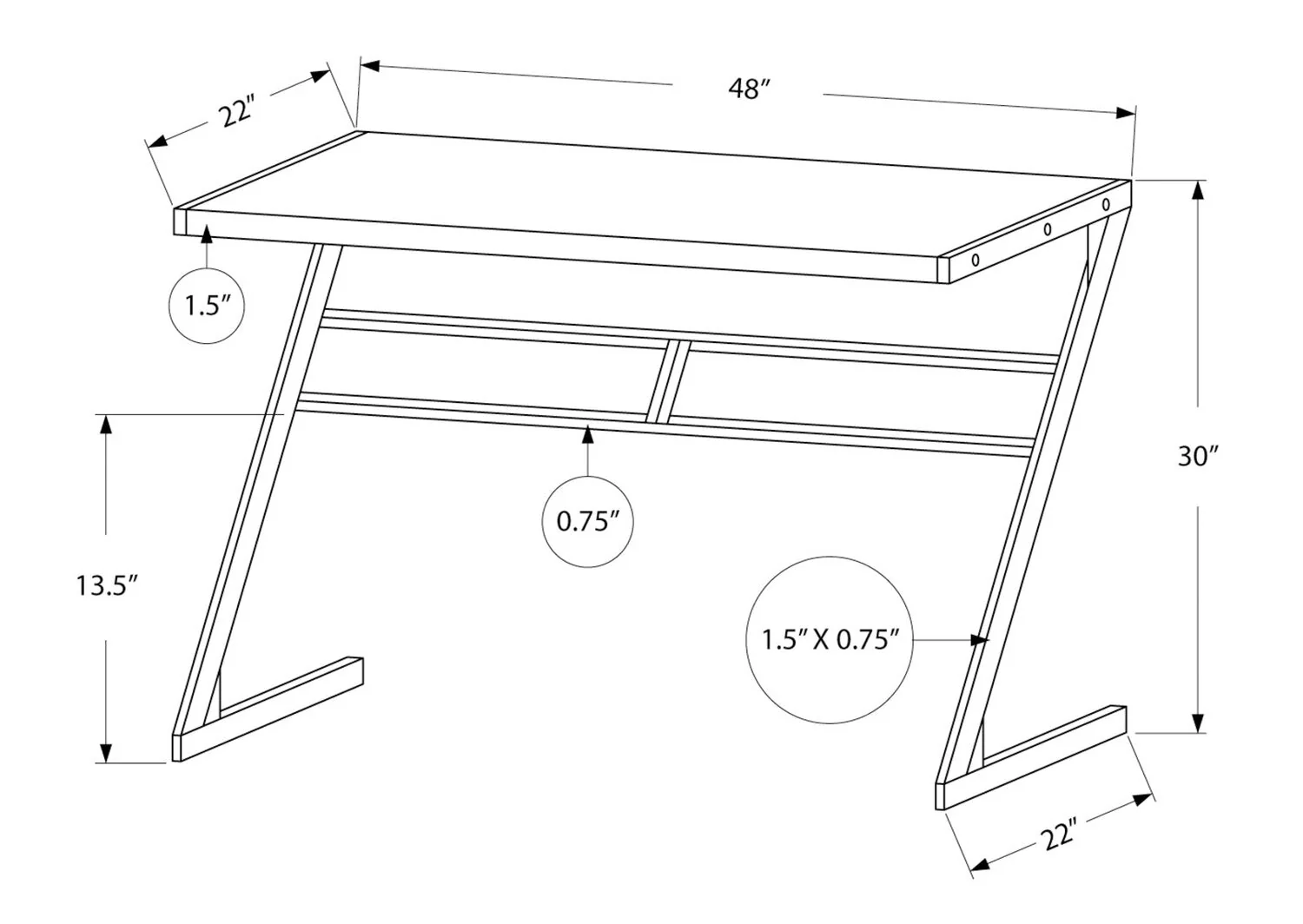 Sheraton Desk - White - Image 4