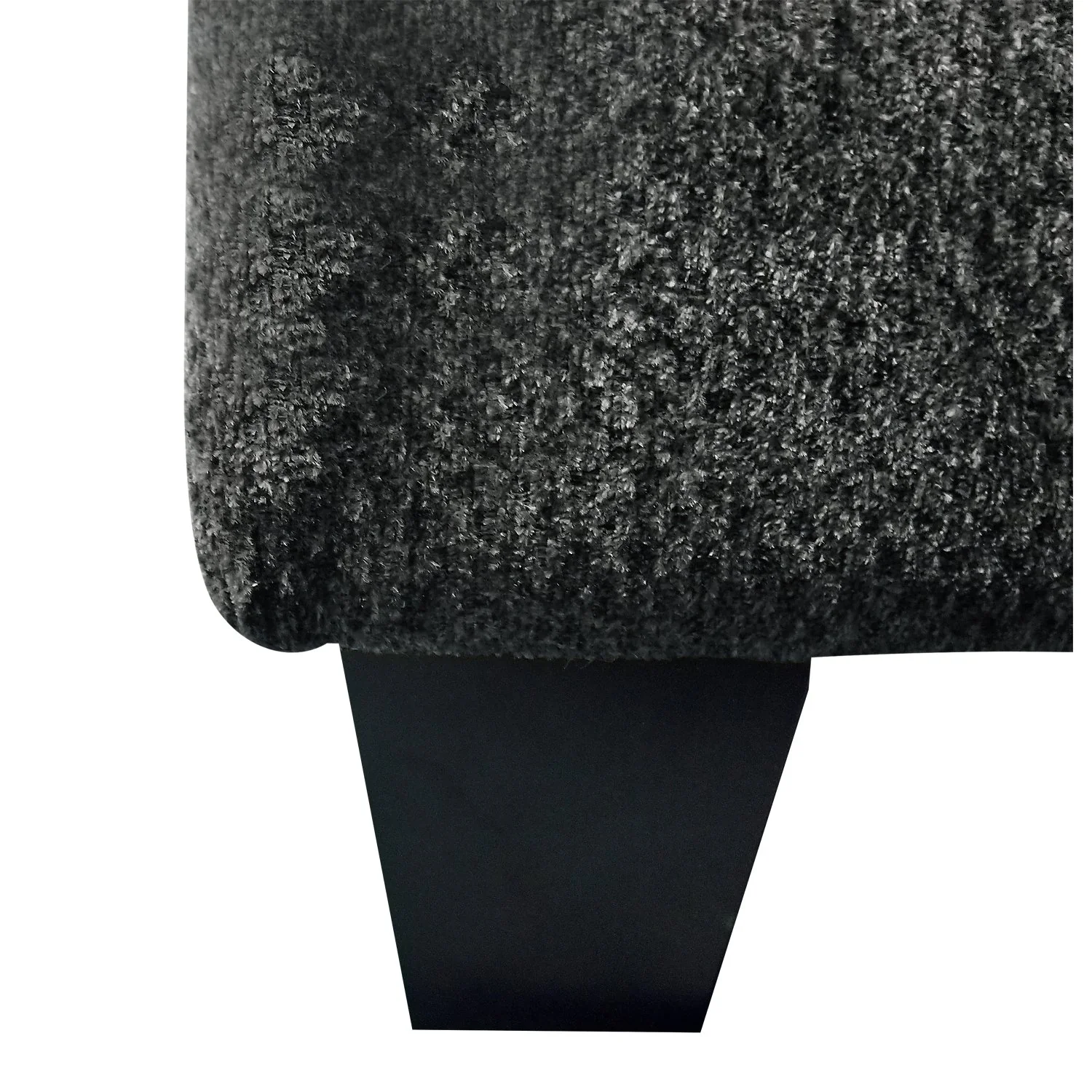 Sherwood Chenille Ottoman - Charcoal - Image 5