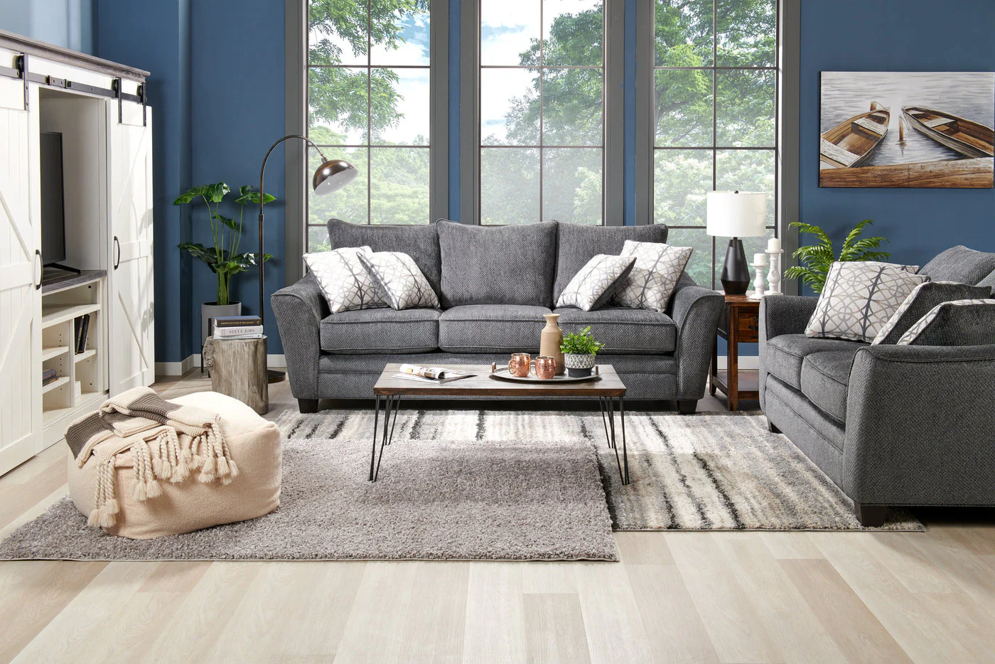 Sherwood Chenille Sofa - Charcoal - Image 6