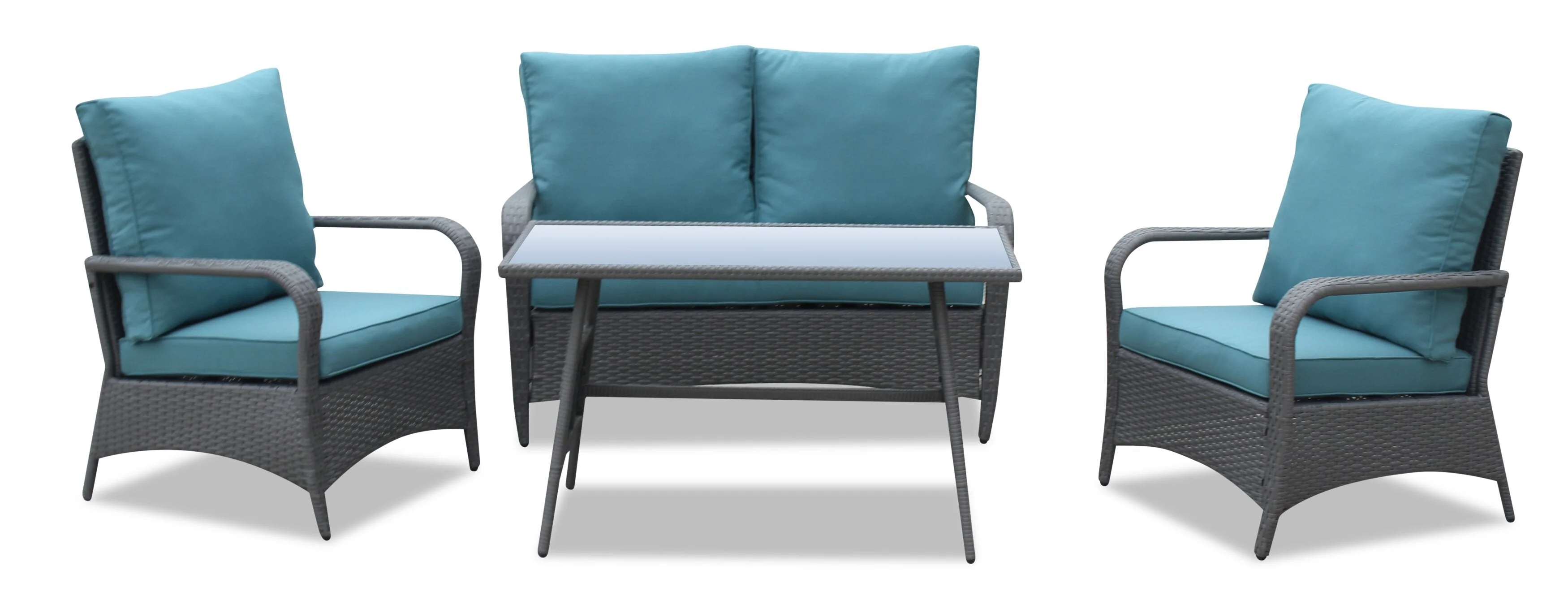 Singapore 4-Piece Conversation Set - Blue - Image 2