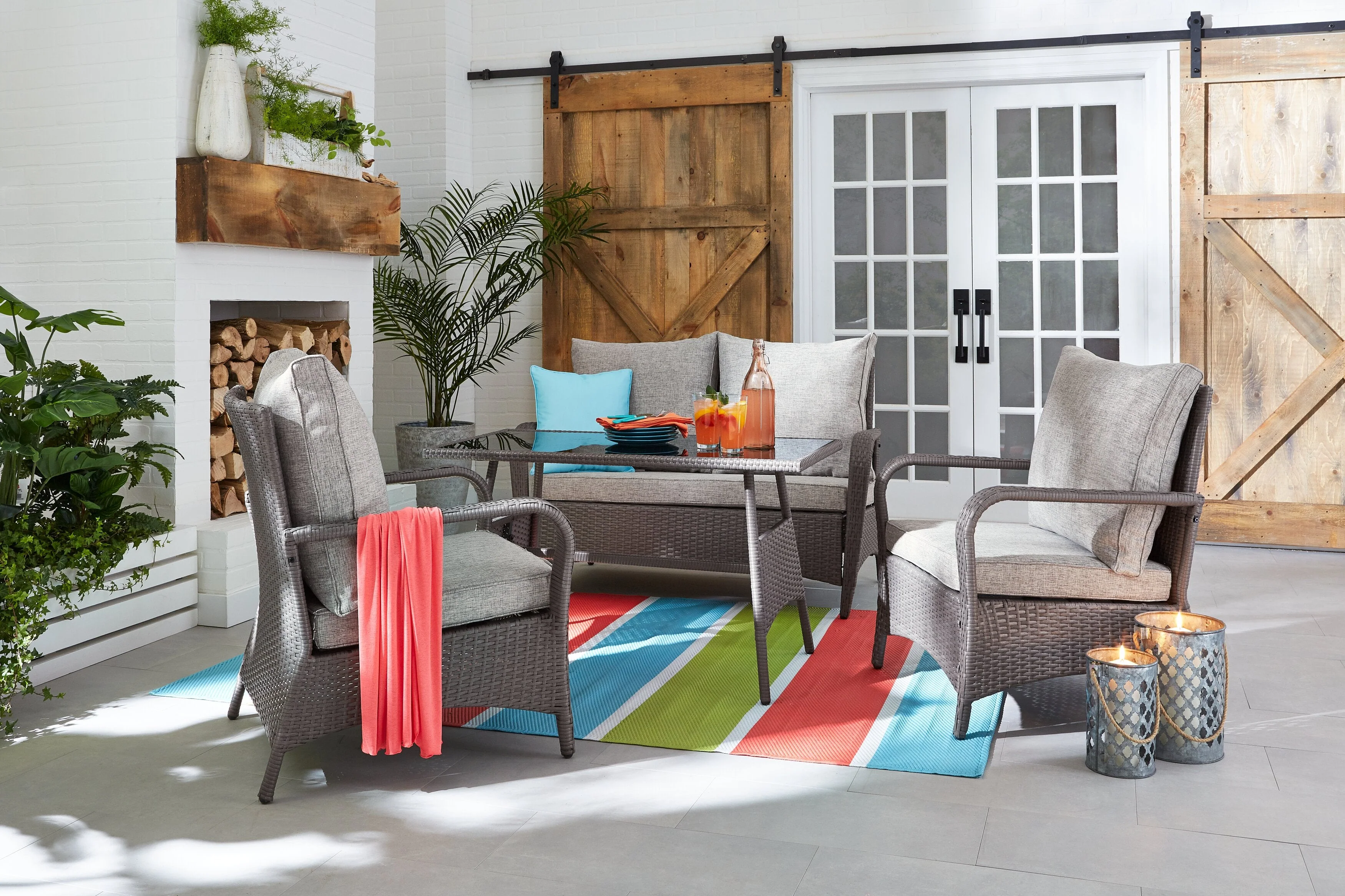 Singapore 4-Piece Conversation Set - Grey - Image 2