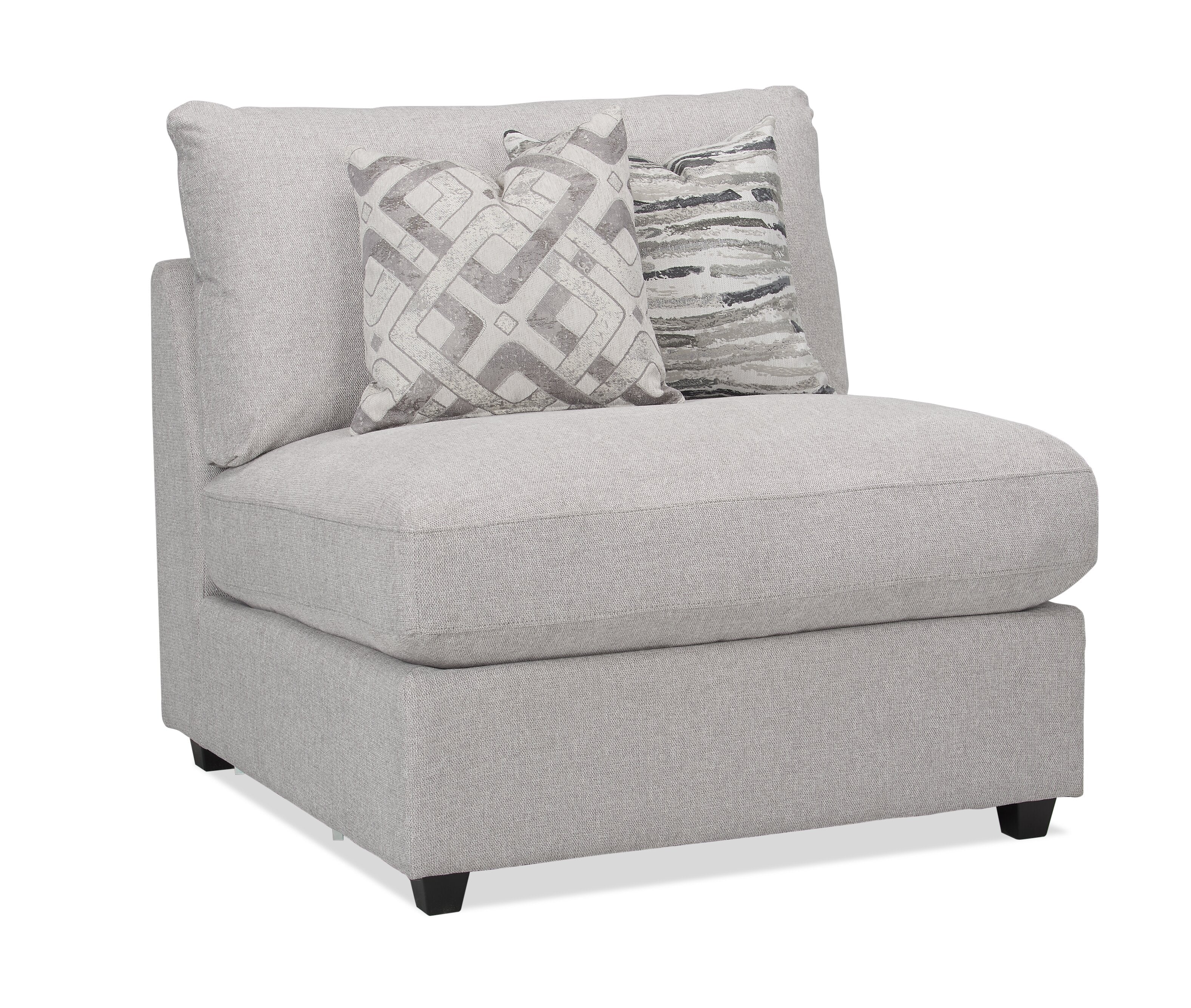 Skye Linen-Look Fabric 5-Piece Modular Sectional with 3 Corner Chairs - Light Grey - Image 11