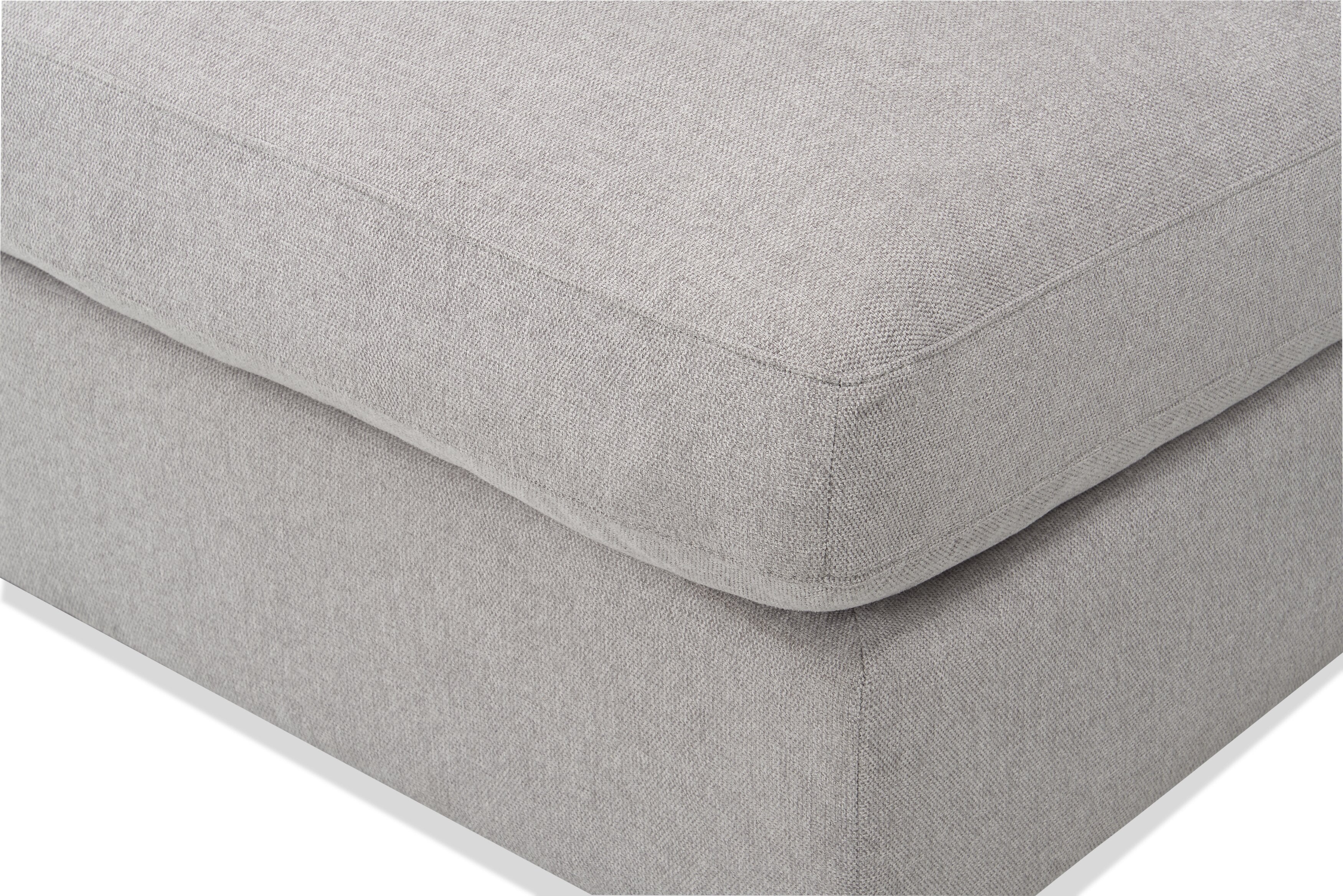 Skye Linen-Look Fabric Modular Armless Chair - Light Grey - Image 6