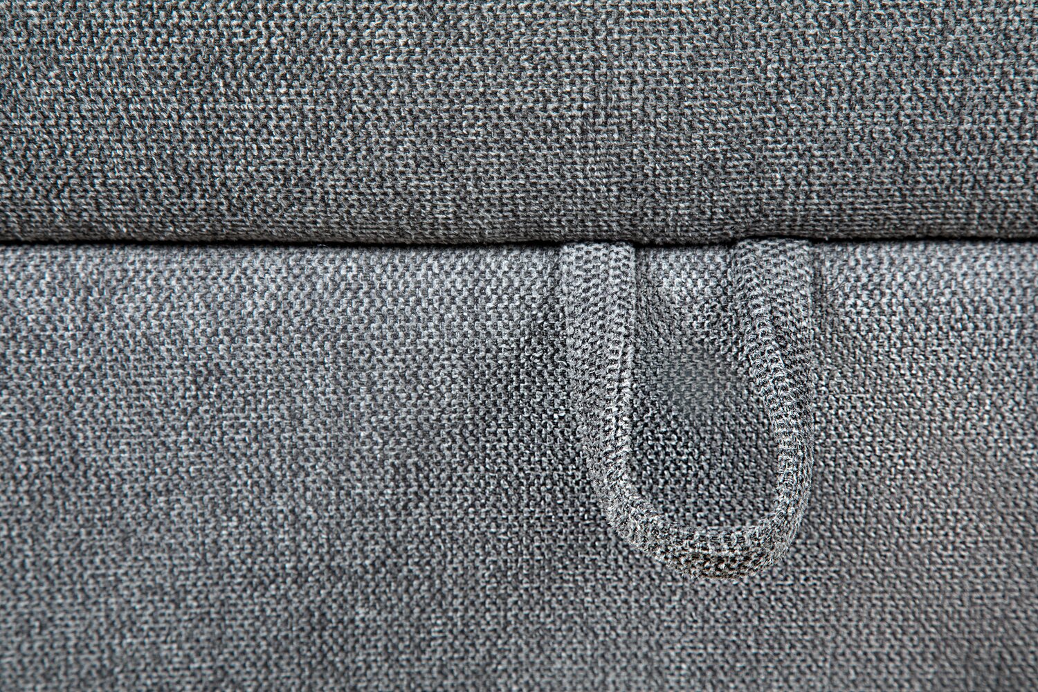 Skye Linen-Look Fabric Ottoman - Charcoal - Image 4