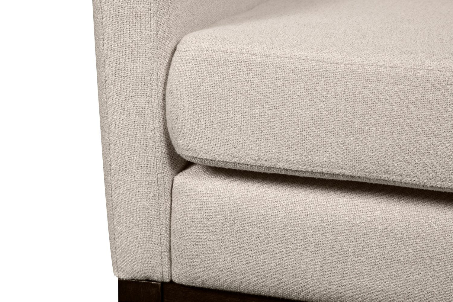 Soa Linen-Look Fabric Accent Chair - Beige - Image 5