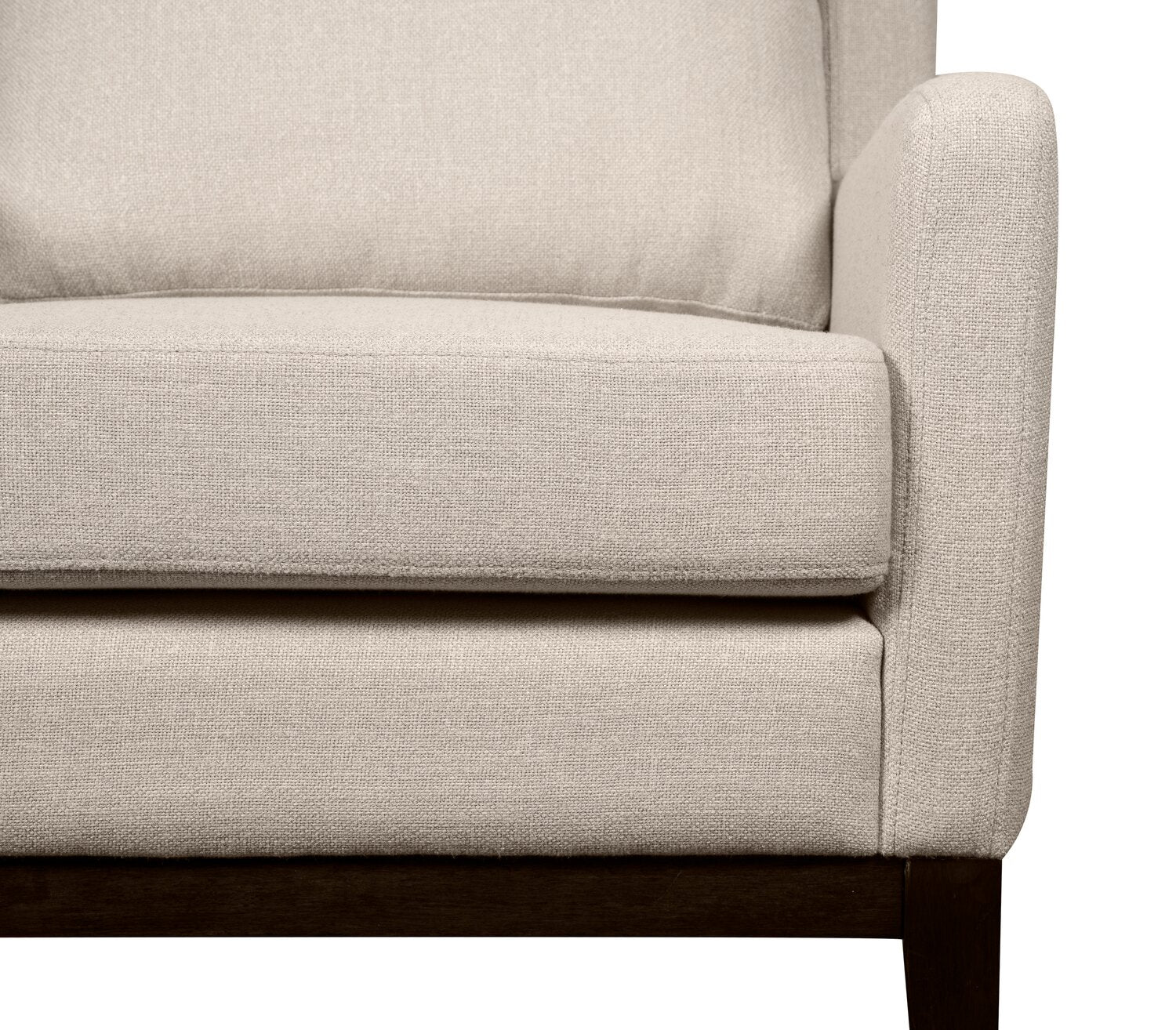 Soa Linen-Look Fabric Accent Chair - Beige - Image 6
