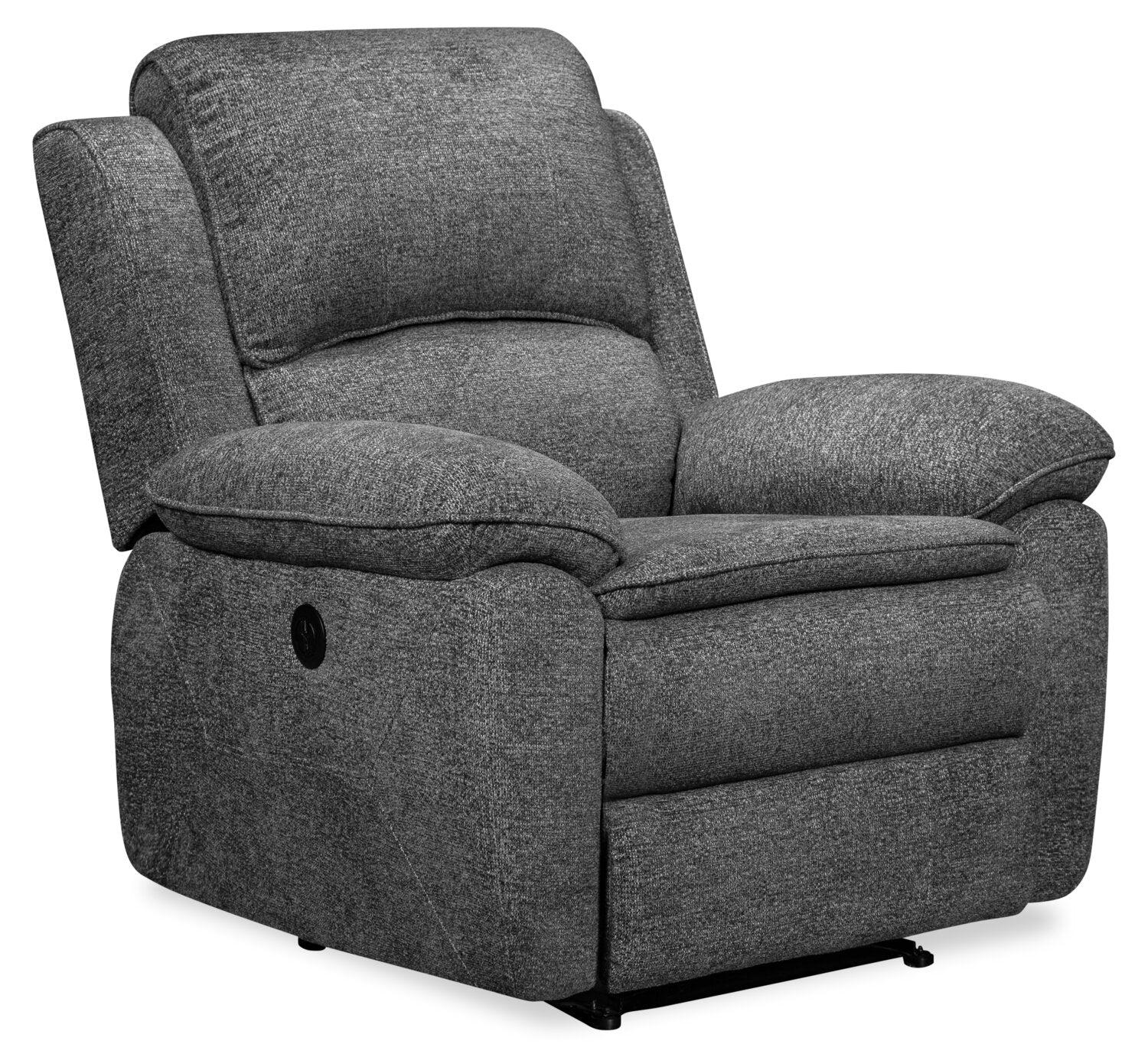 Stephen Chenille Power Recliner - Grey