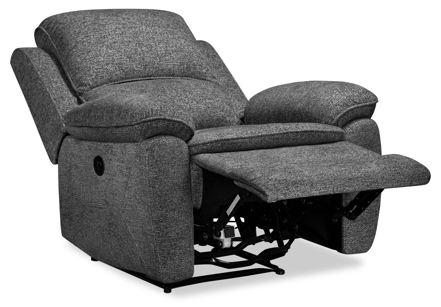 Stephen Chenille Power Recliner - Grey - Image 2
