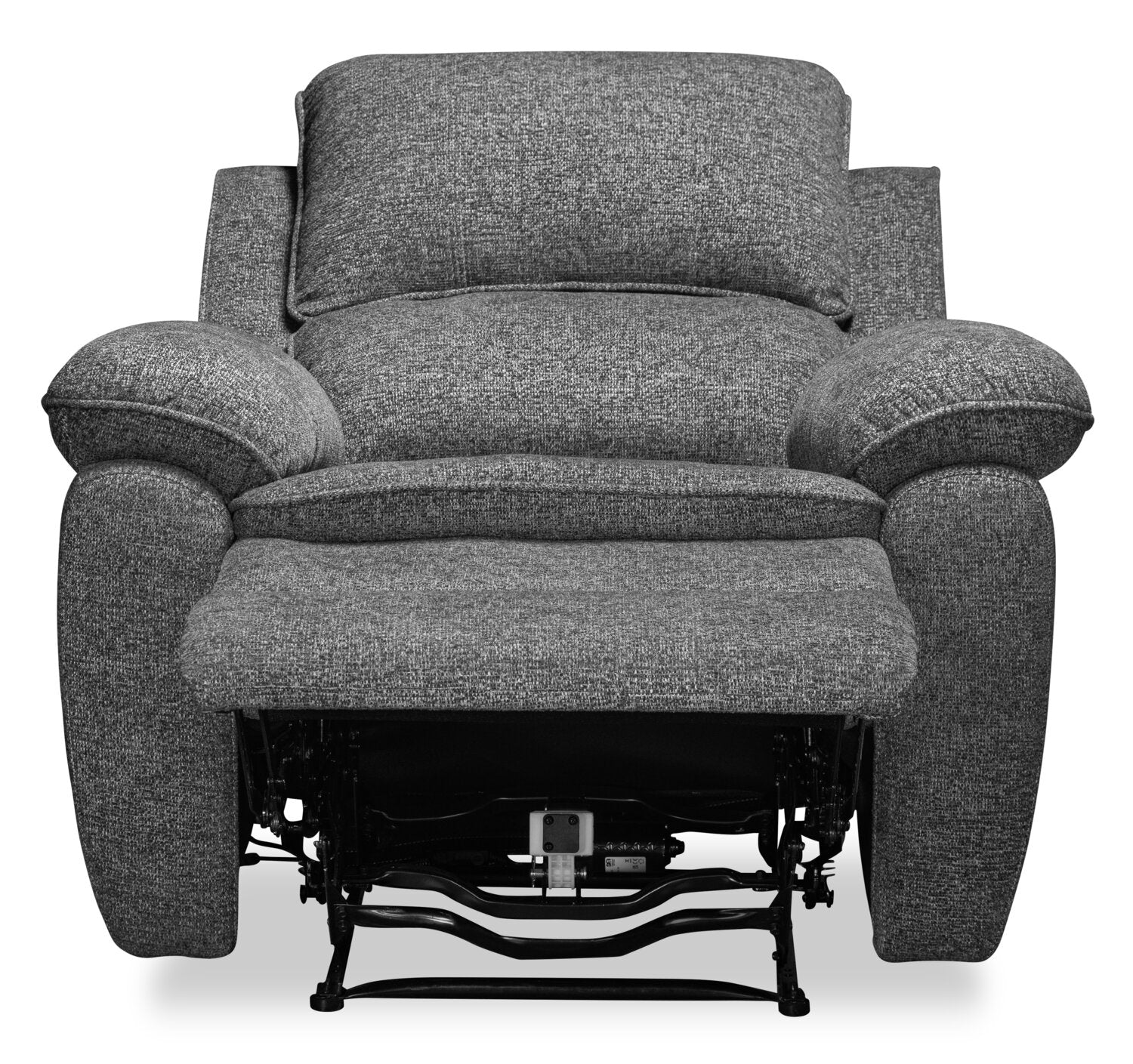 Stephen Chenille Power Recliner - Grey - Image 4