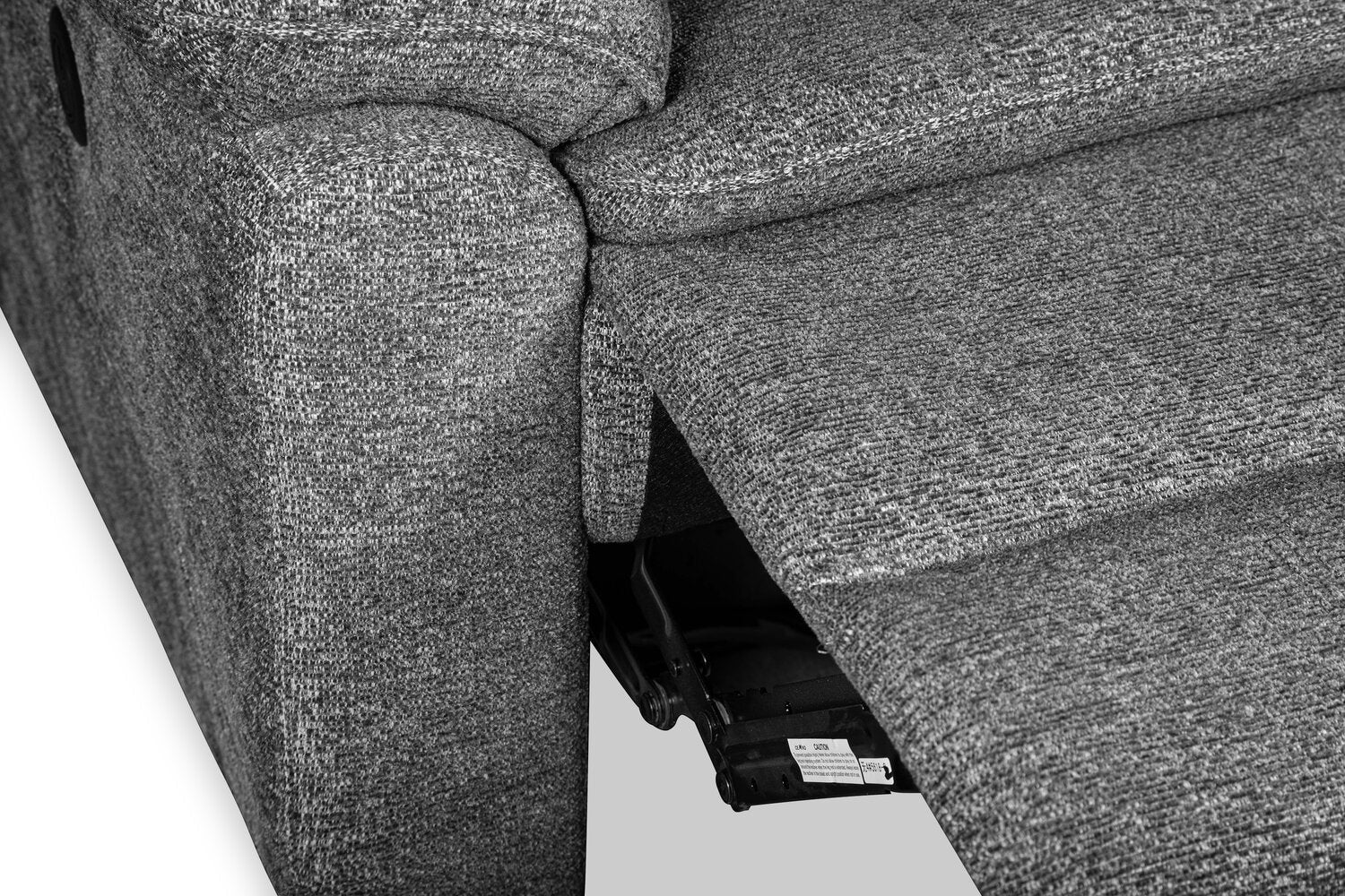 Stephen Chenille Power Recliner - Grey - Image 7